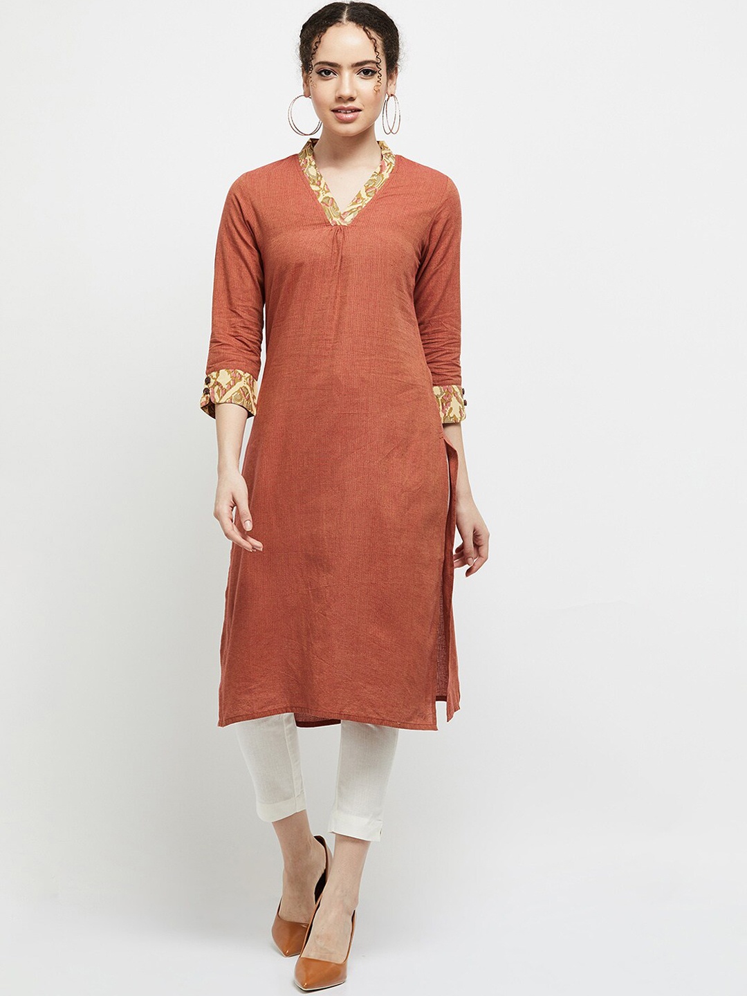 

Max Women Rust Kurta