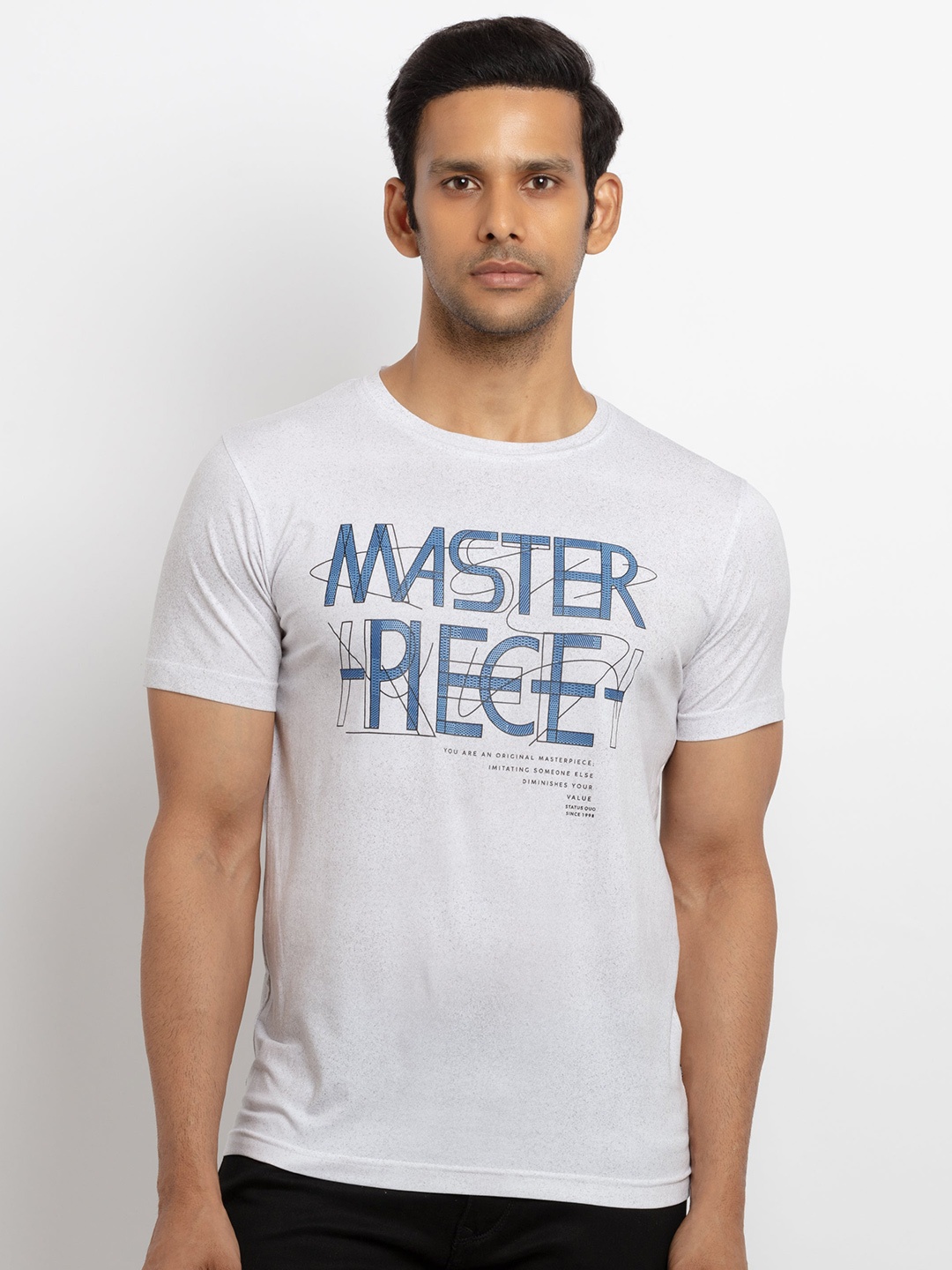 

Status Quo Men Off White Printed Sweatshirt