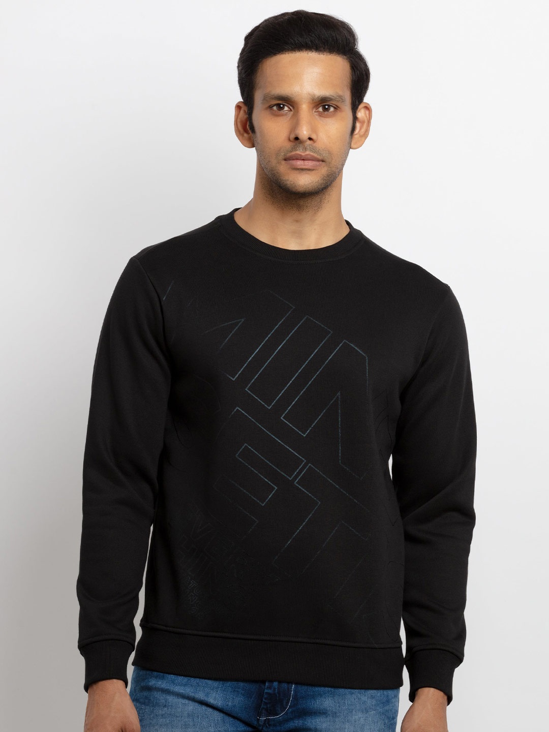 

Status Quo Men Black Printed Sweatshirt