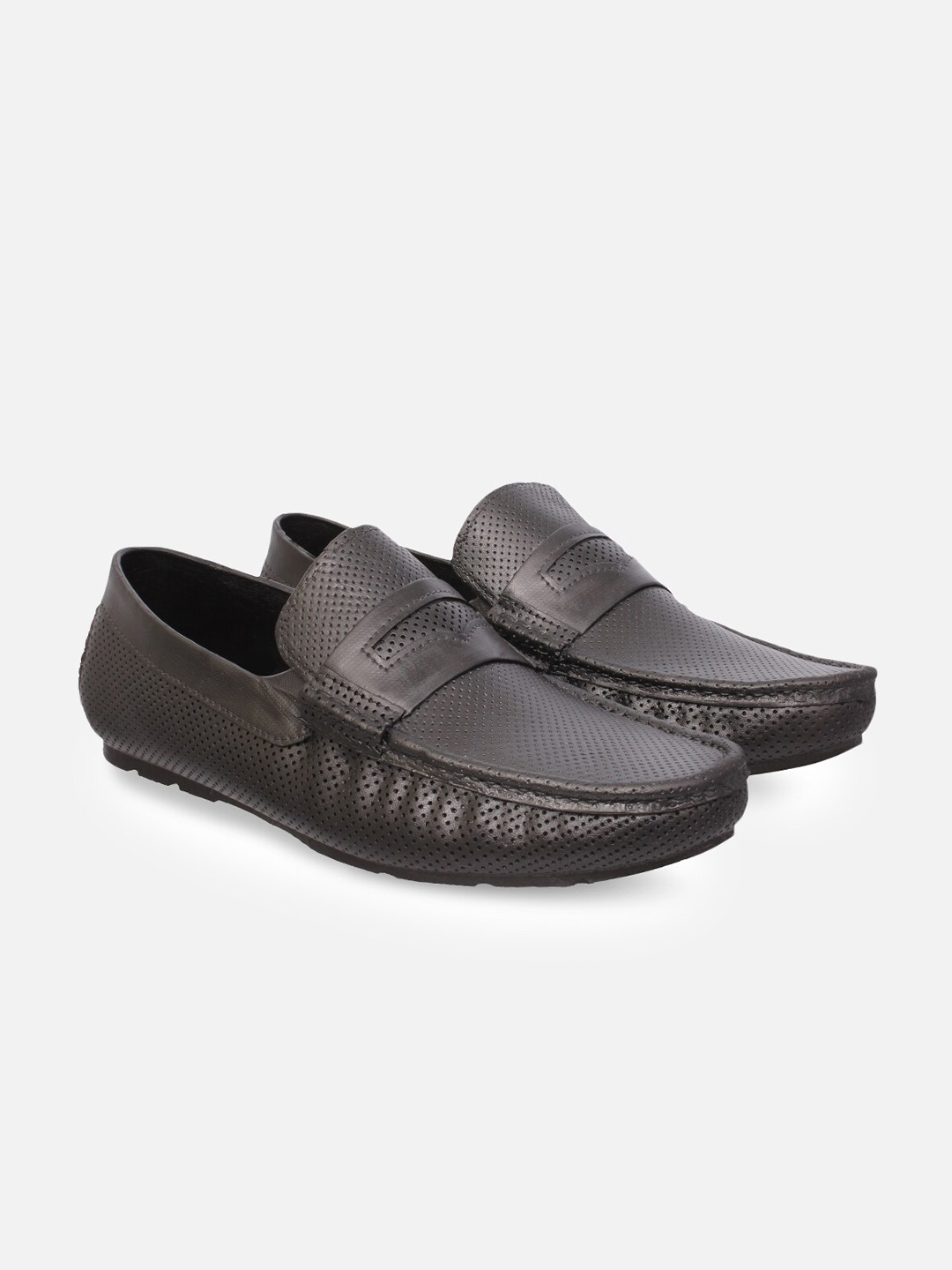 

Aqualite Men Black Perforations Waterproof PVC Driving Shoes