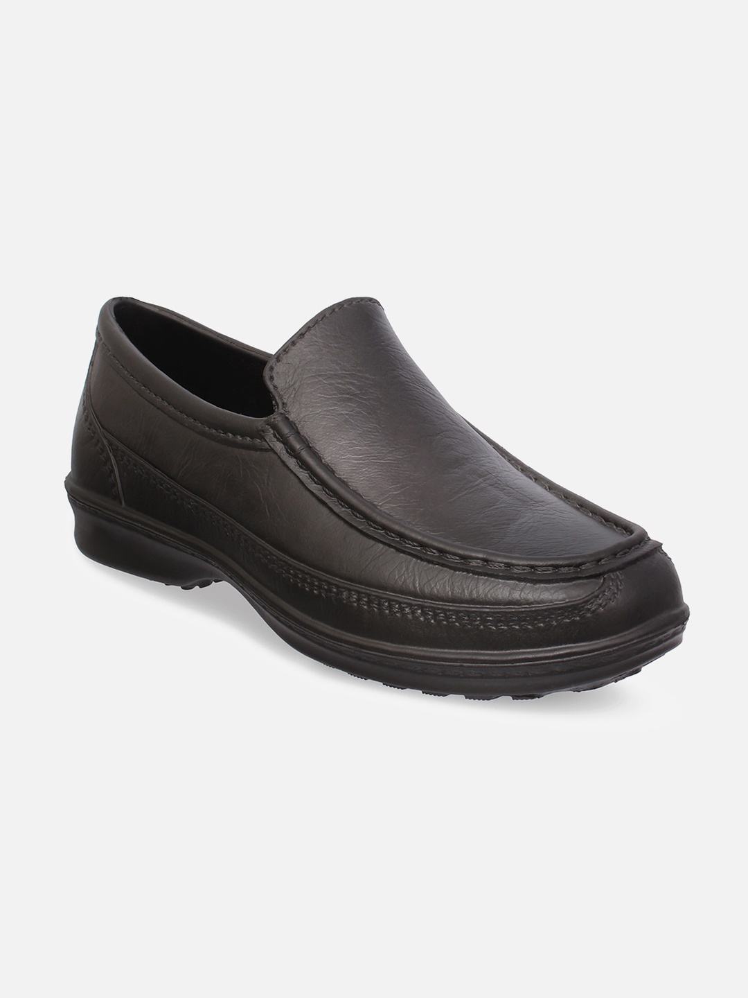 

Aqualite Men Black Textured Loafers