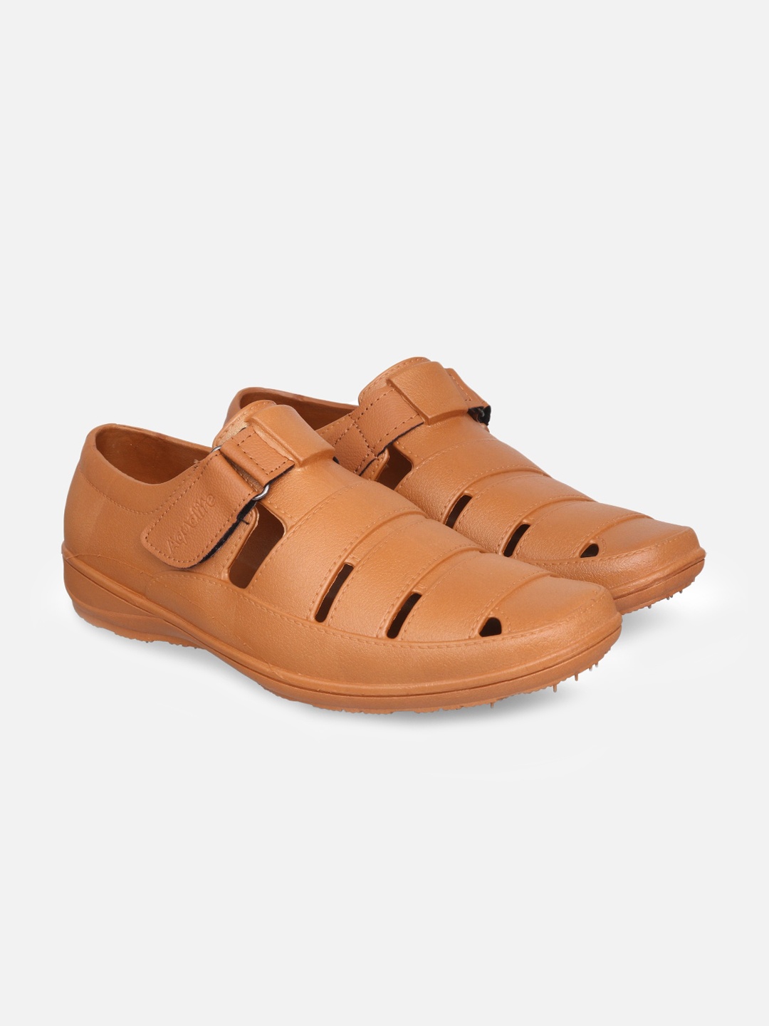 

Aqualite Men Tan Brown Waterproof PVC Woven Design Espadrilles