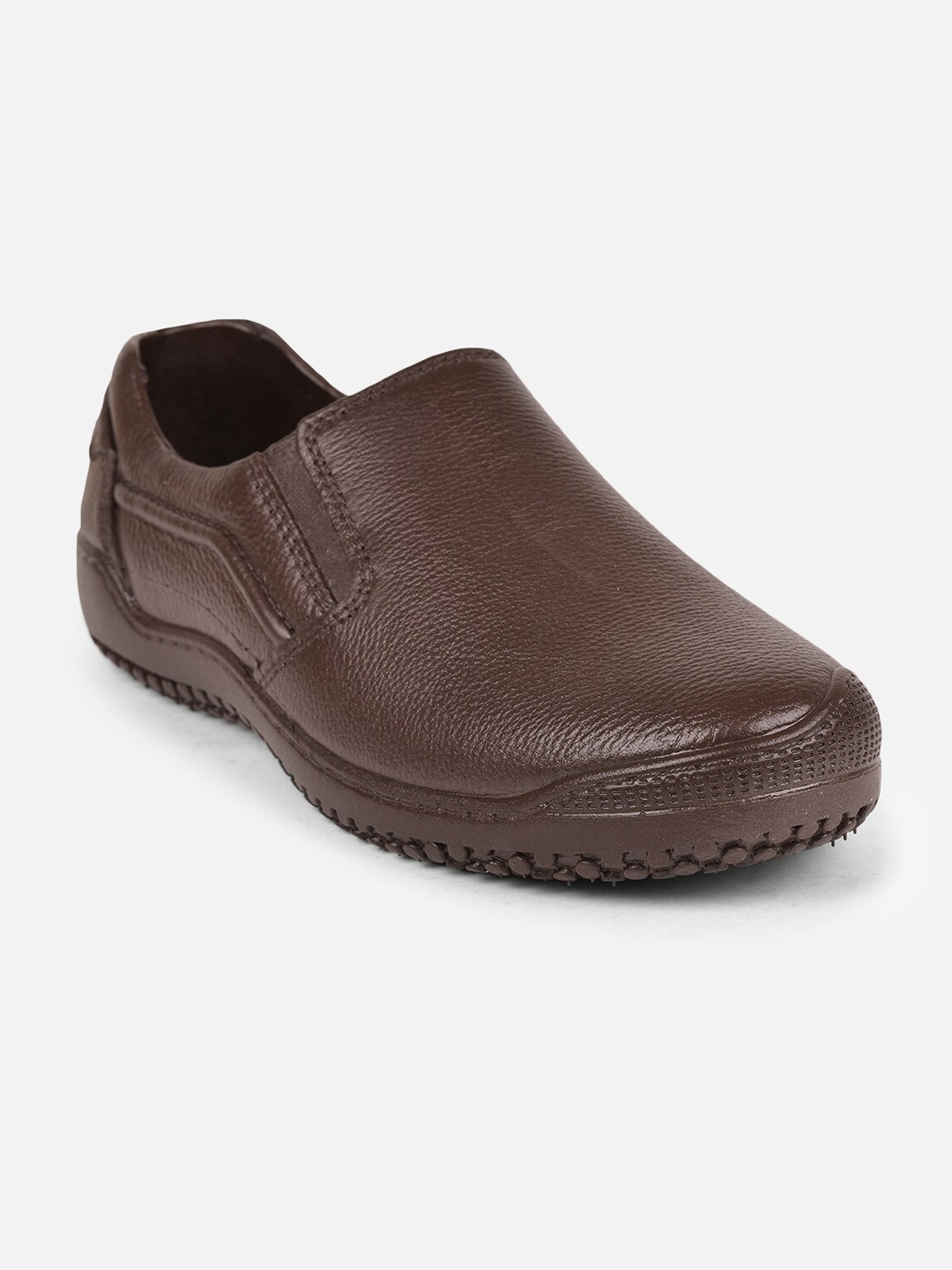 

Aqualite Men Brown Textured Synthetic Waterproof PVC Slip-On Sneakers