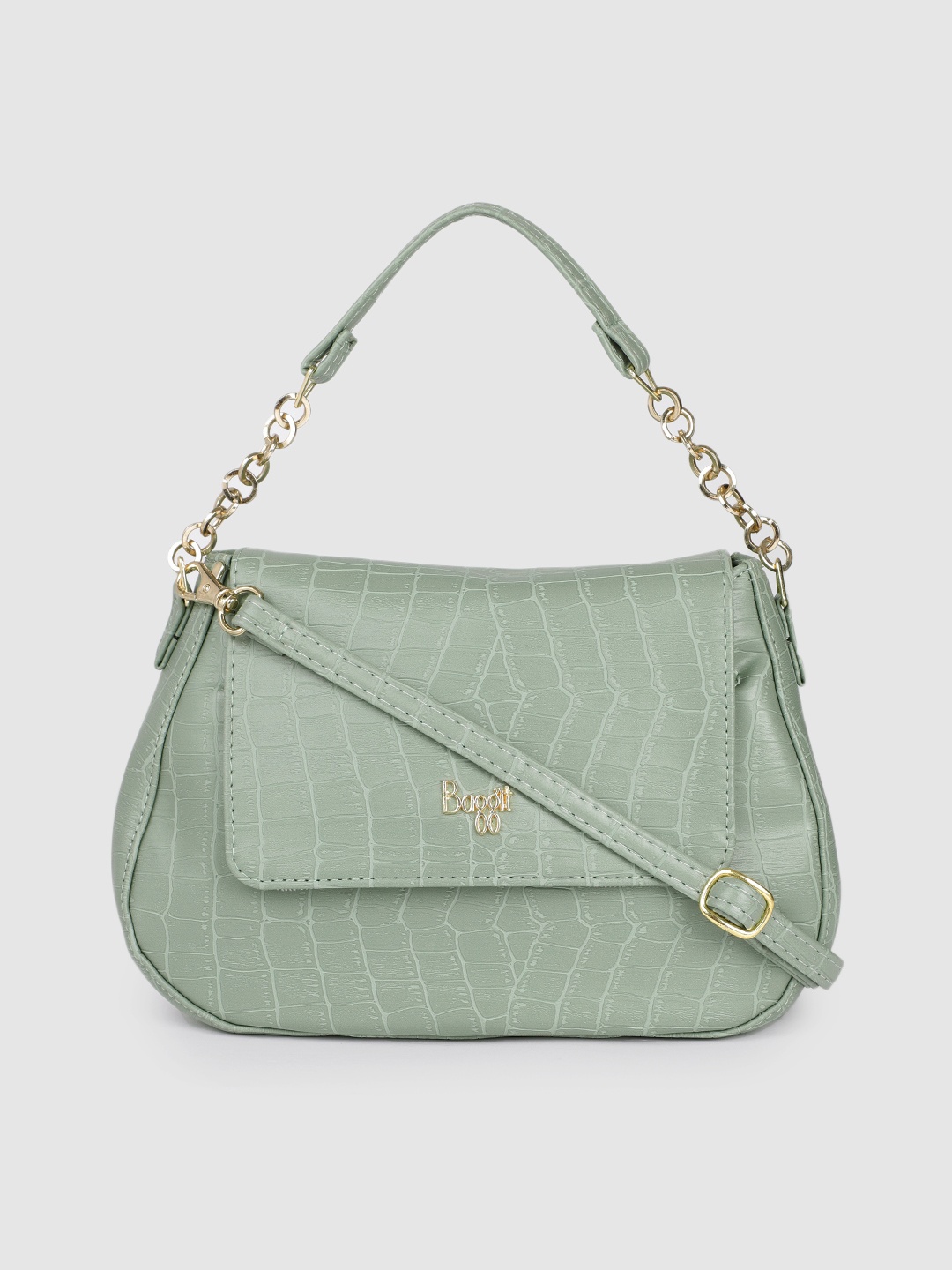 

Baggit Green Textured Satchel
