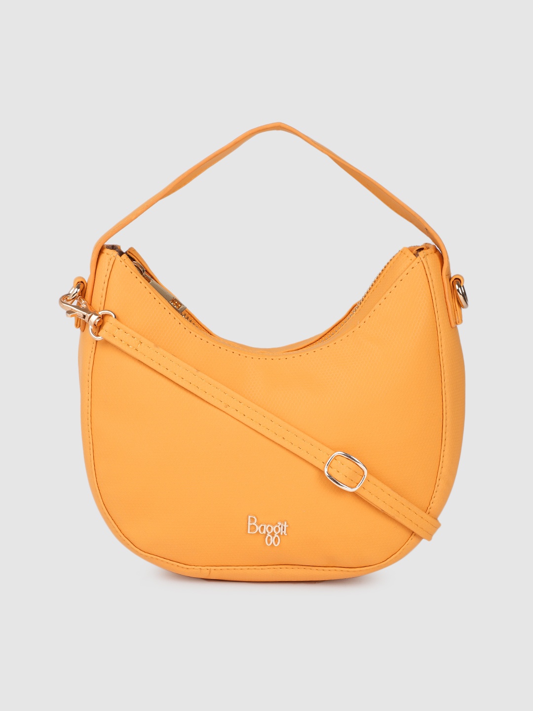 

Baggit Yellow Solid Hobo Bag