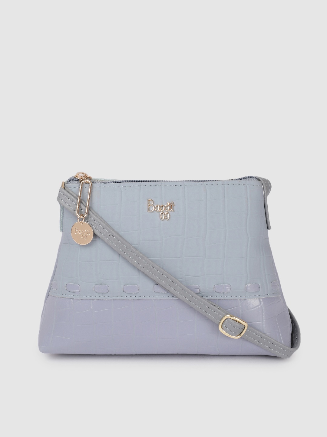 

Baggit Blue Animal Textured Structured Sling Bag