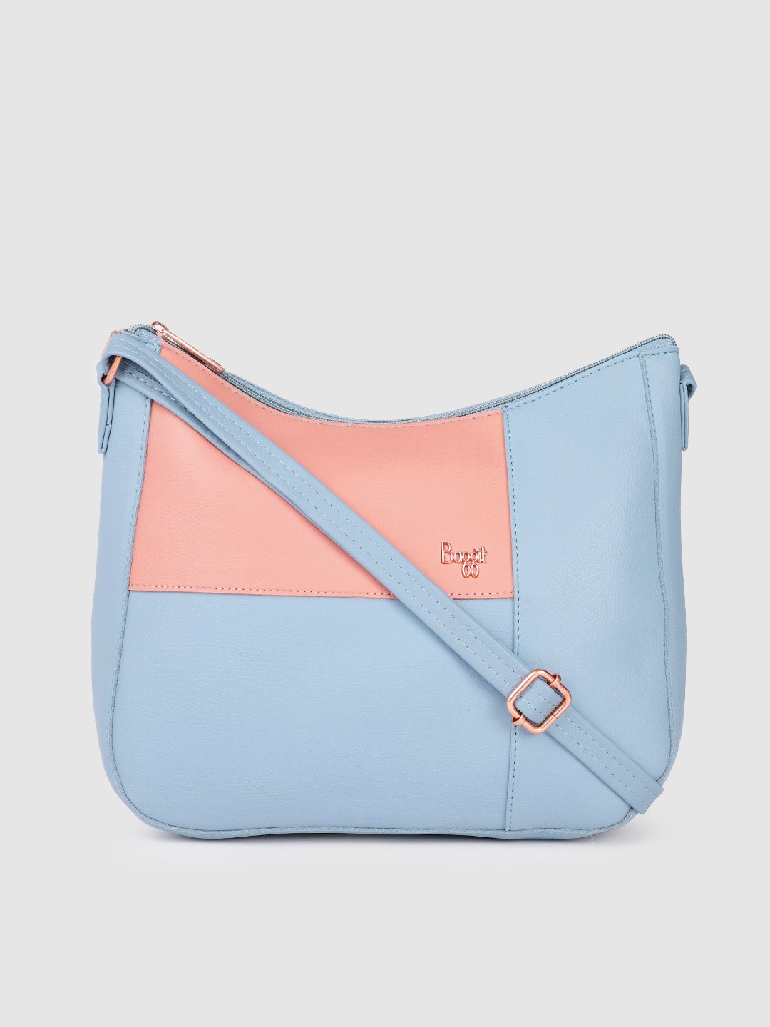 

Baggit Blue & Pink Colourblocked Sling Bag