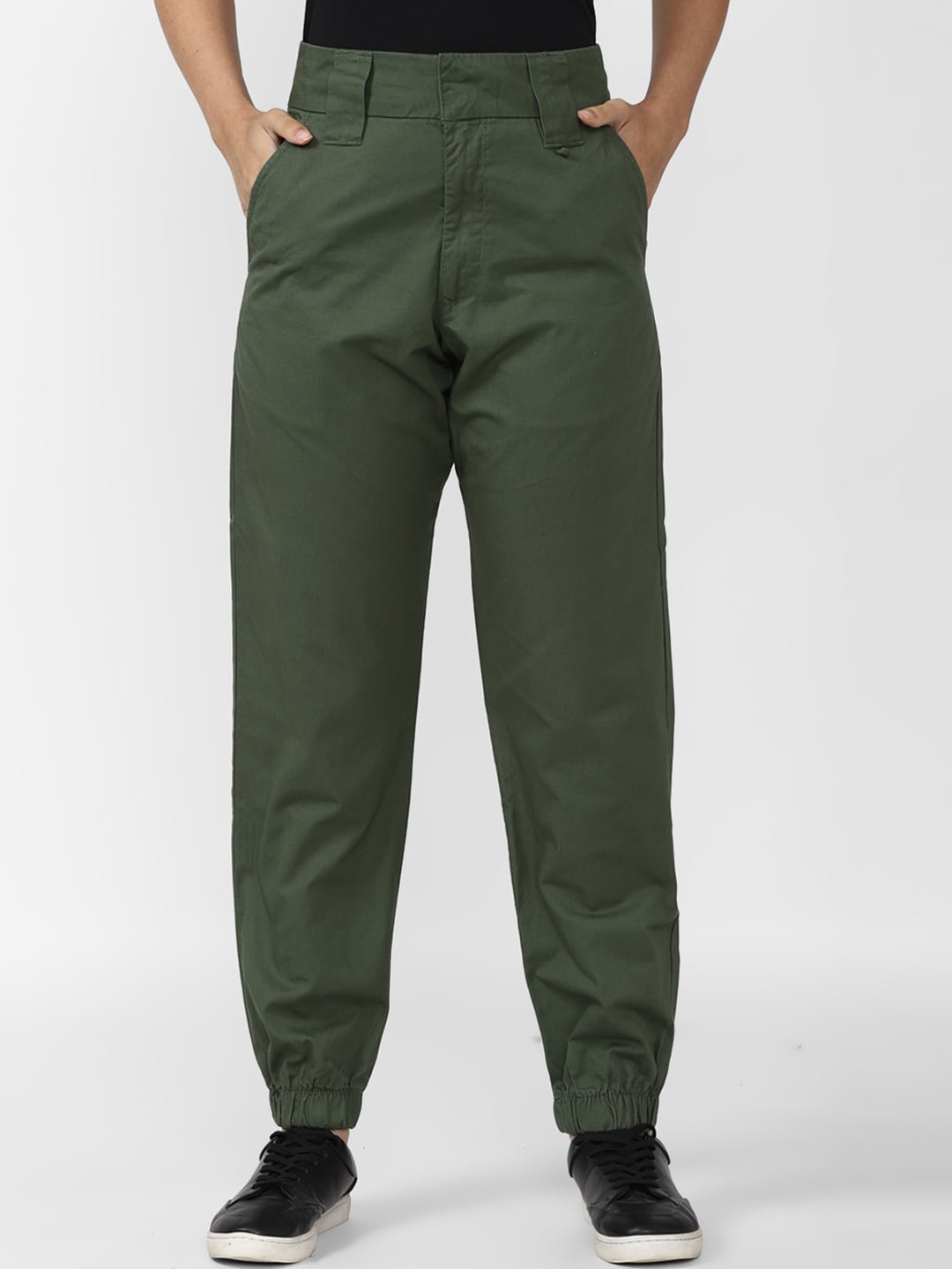 

FOREVER 21 Women Green Joggers Cotton Trousers