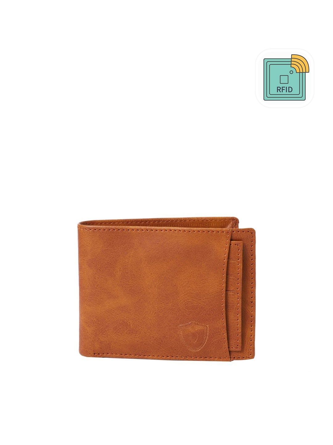 

Keviv Men Tan Leather Two Fold Wallet