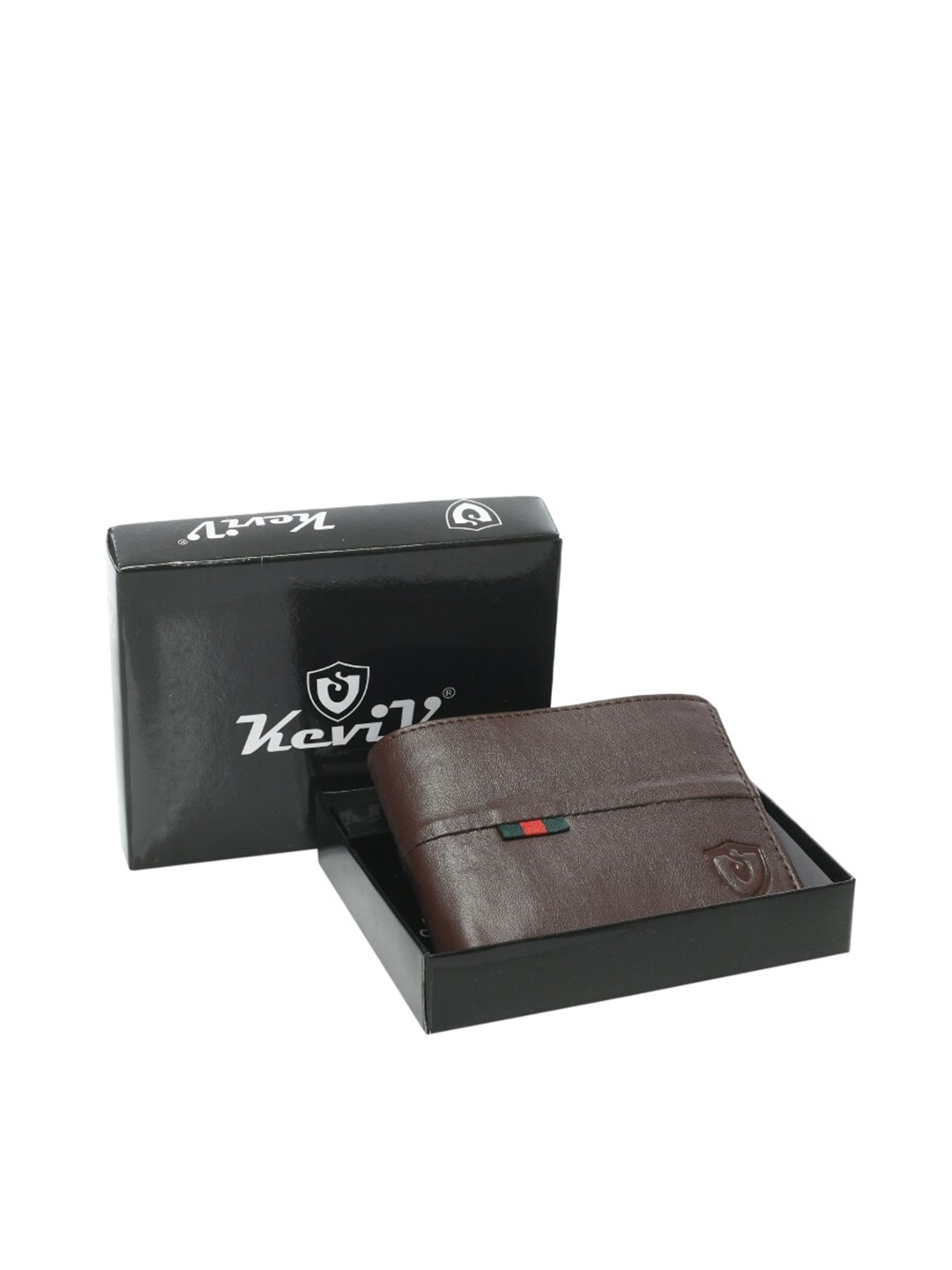 

Keviv Men Brown Leather Two Fold Wallet