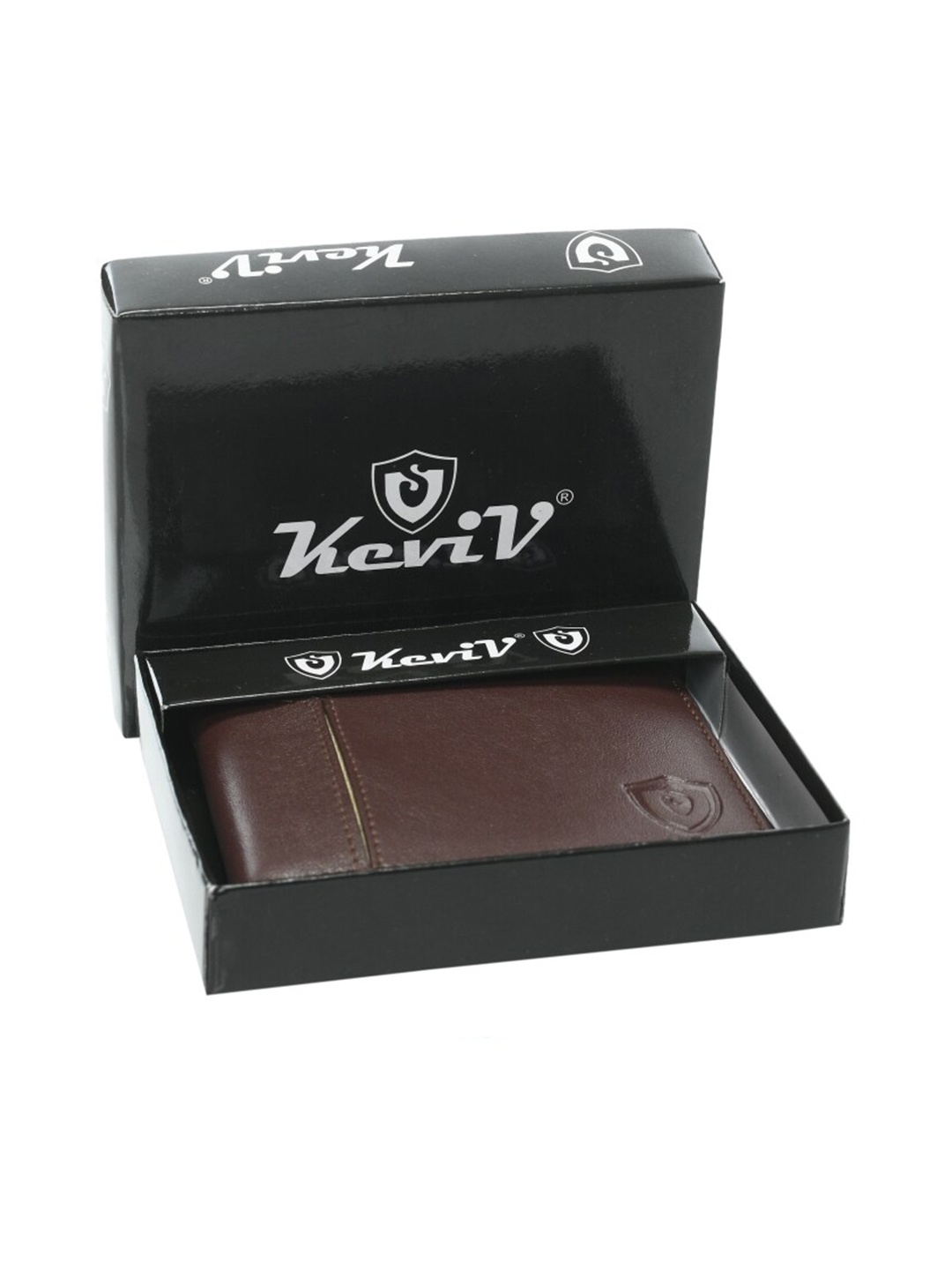 

Keviv Men Brown Leather Two Fold Wallet