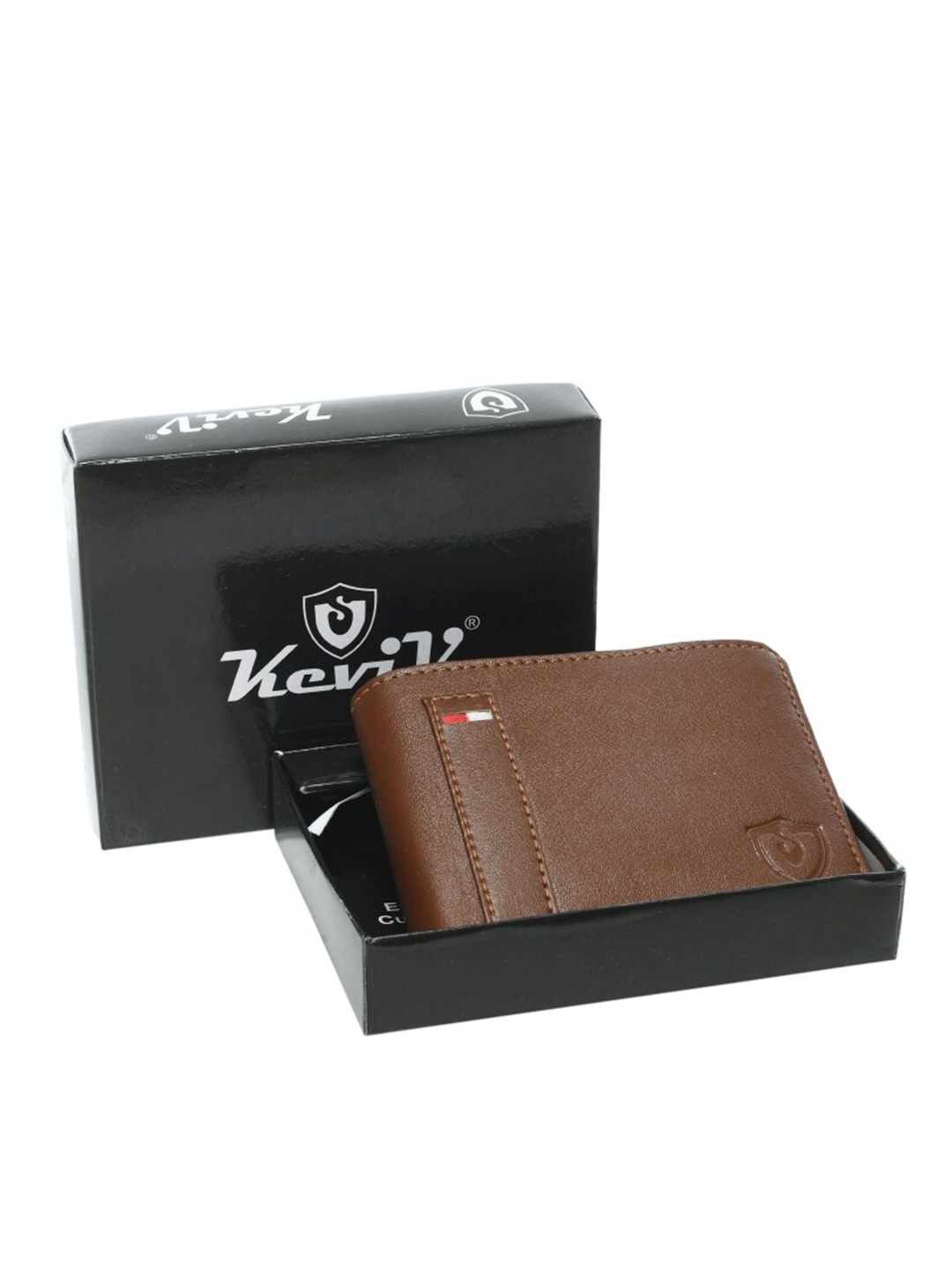 

Keviv Men Tan Leather Two Fold Wallet