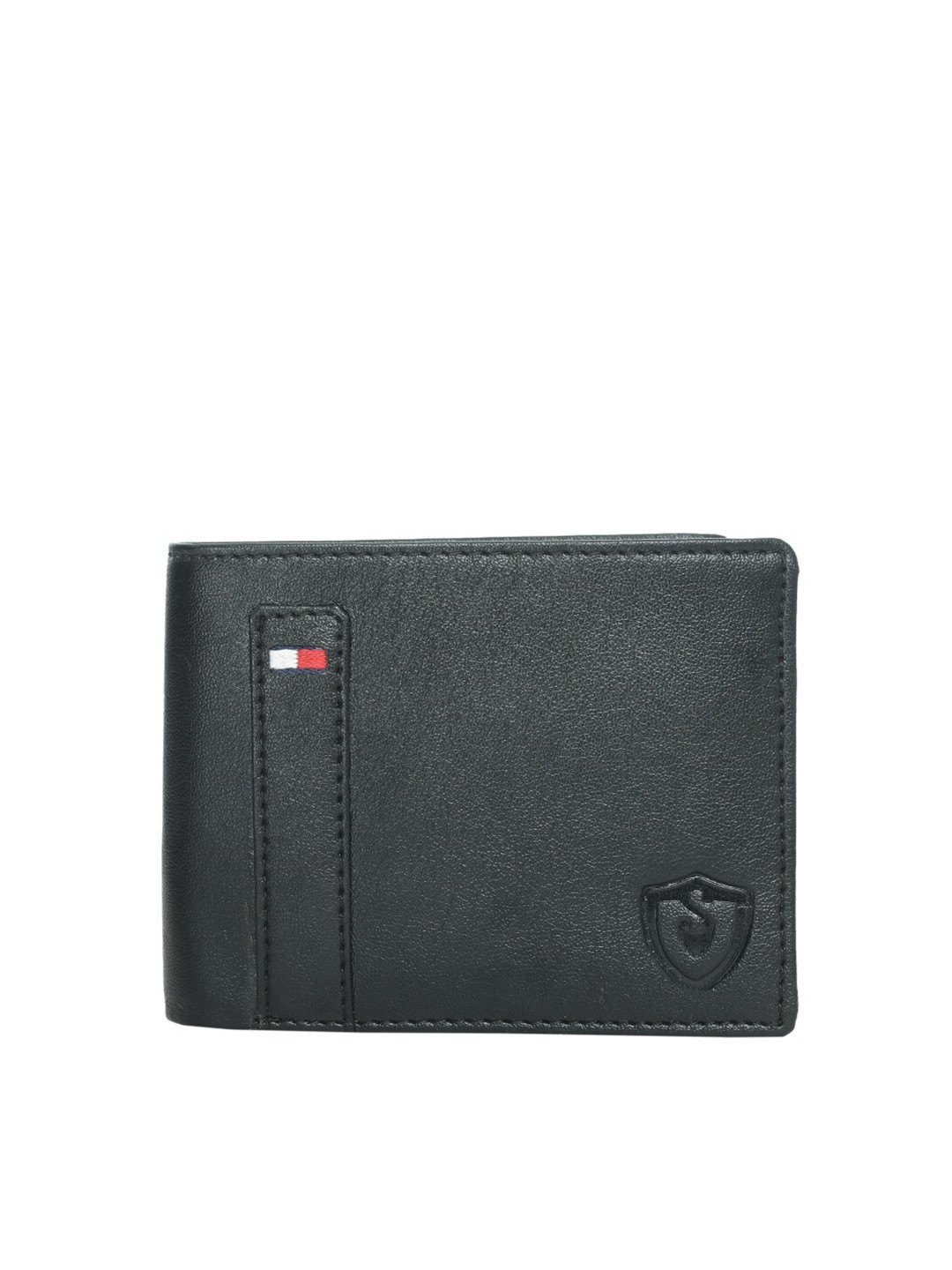 

Keviv Men Black Leather Two Fold Wallet