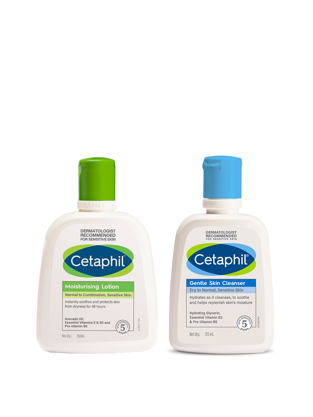 

Cetaphil Set of Moisturising Lotion 250 ml & Gentle Skin Cleanser 125 ml, White