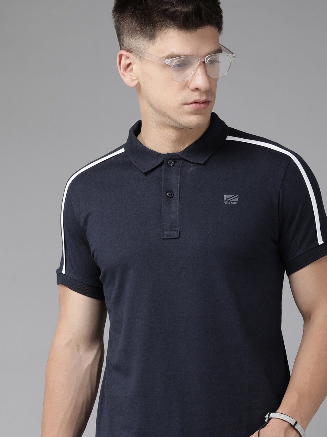 

Pepe Jeans Polo Collar Pure Cotton T-shirt, Navy blue