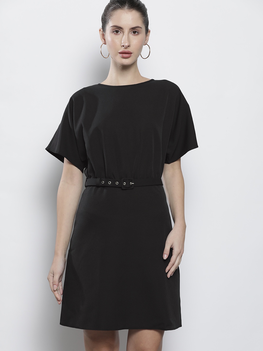 

Trendyol Women Black Solid A-Line Dress