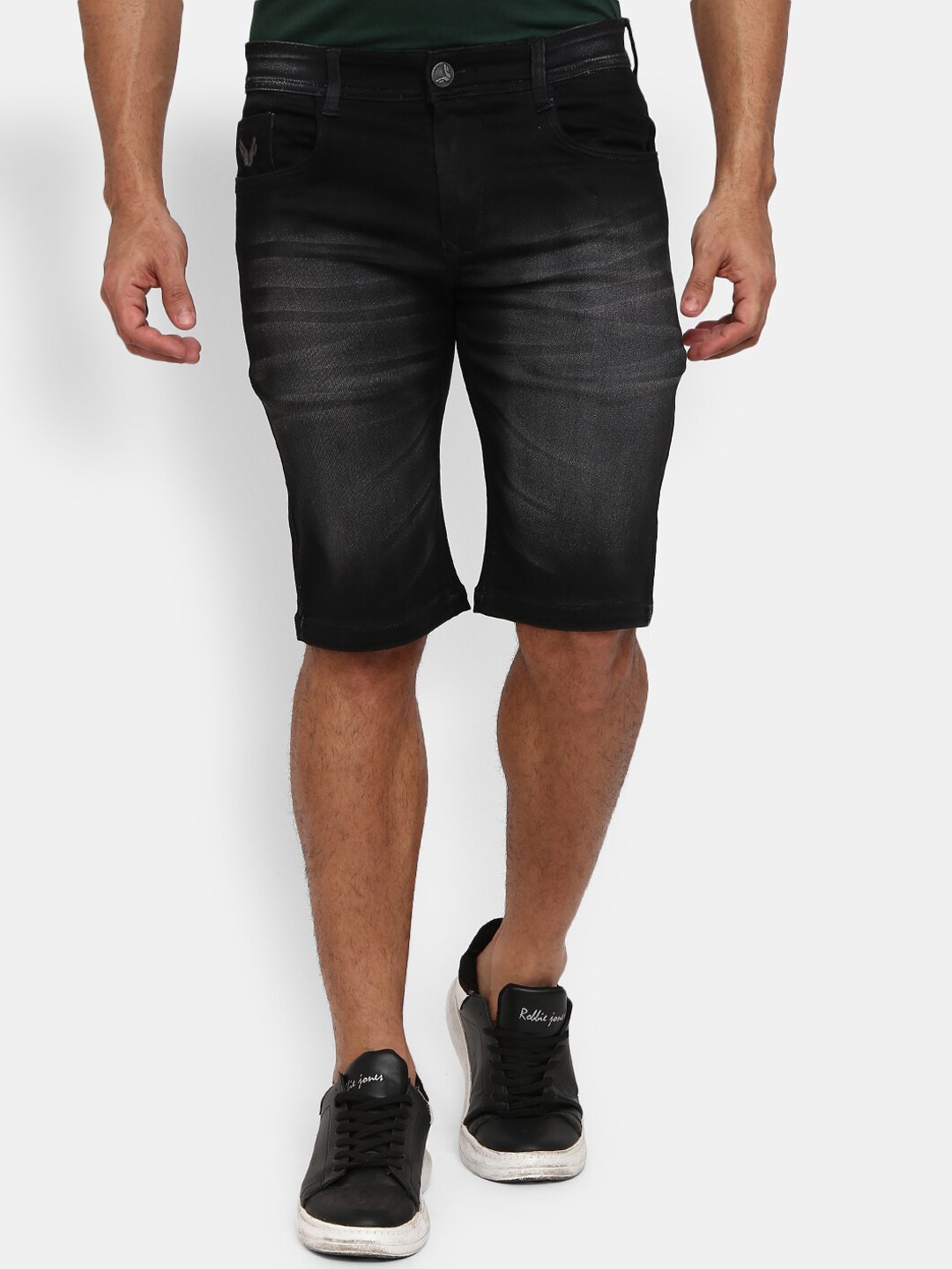 

V-Mart Men Blue Washed Denim Shorts