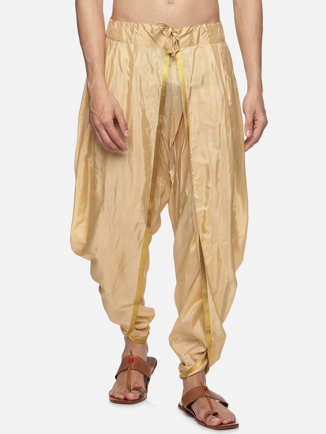 

Sethukrishna Men Golden Embroidered Dhotipants, Gold
