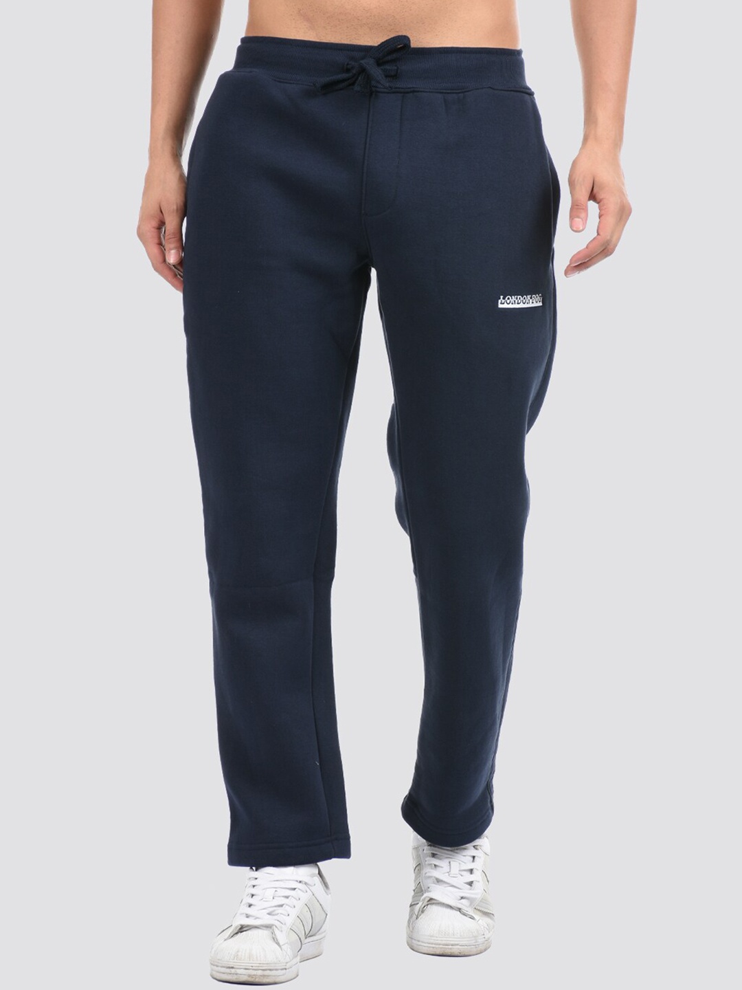 

LONDON FOG Men Navy Blue Solid Track Pant