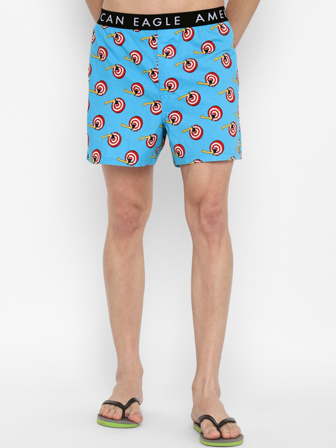 

AMERICAN EAGLE OUTFITTERS Men Blue & Red Printed Boxers