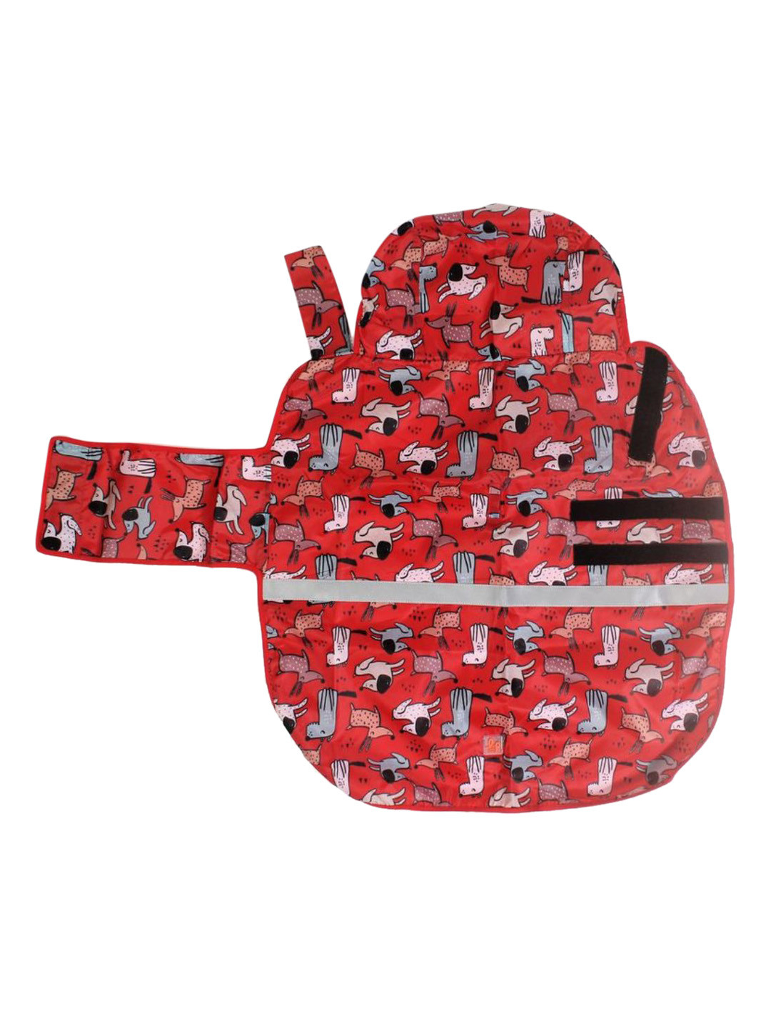 

LANA PAWS Red Self Design Dog Raincoats