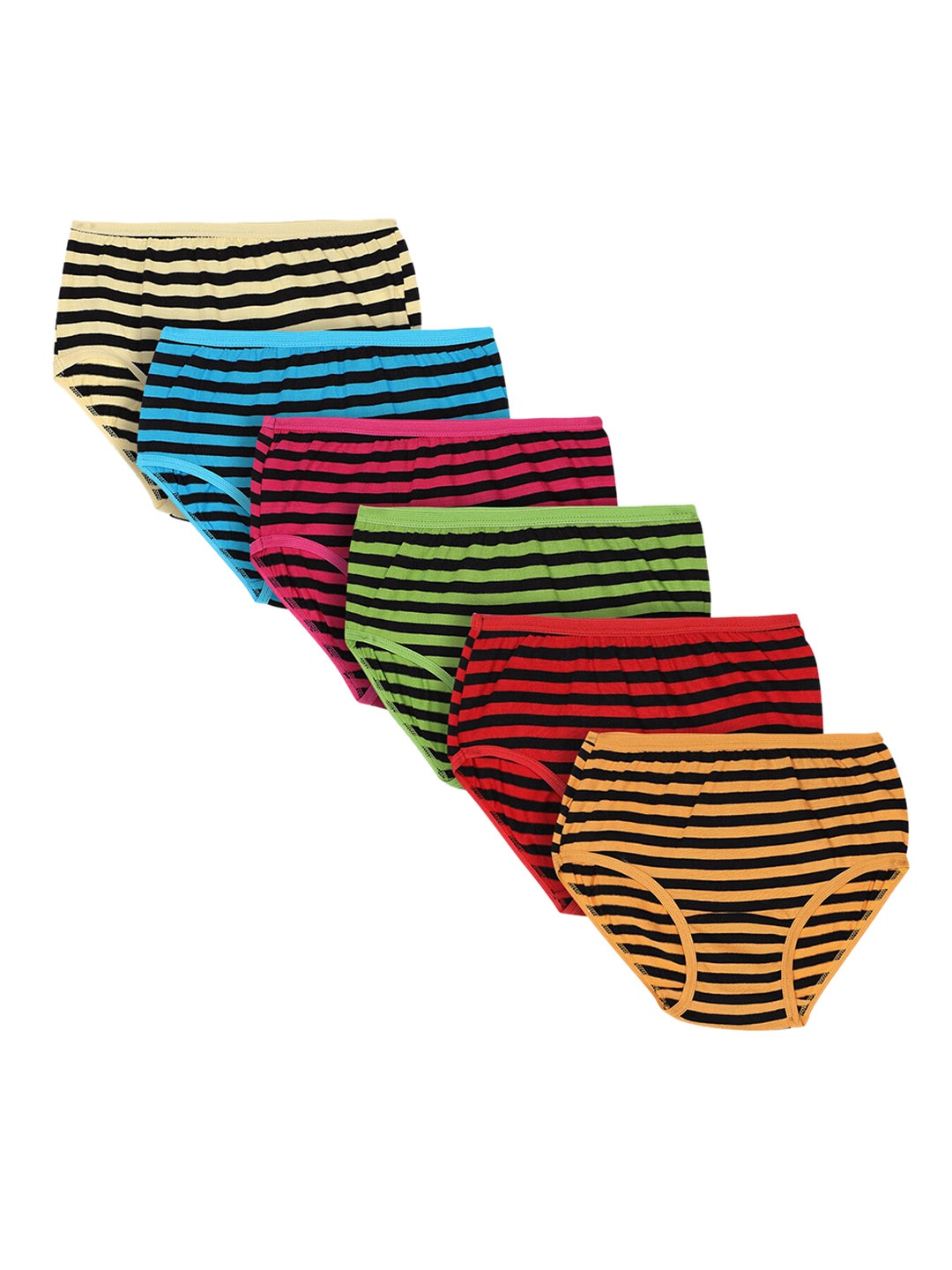 

Bodycare Kids Girls Pack Of 6 Assorted Hipster Cotton Briefs
