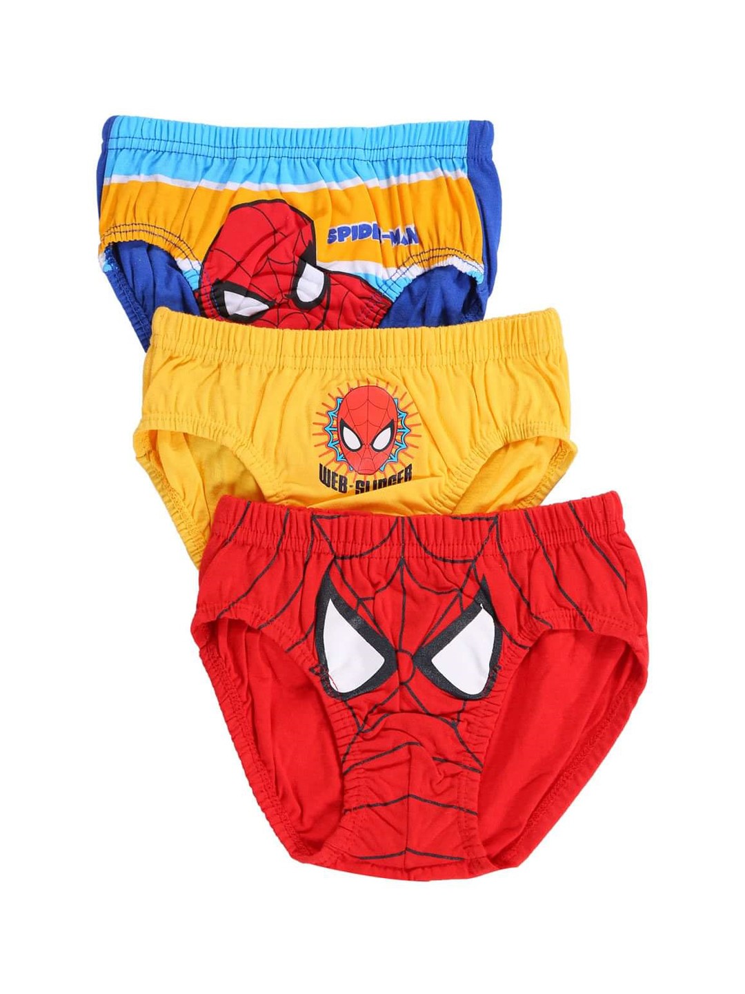 

Bodycare Kids Boys Pack Of 3 Multicoloured Spiderman Printed Basic Briefs, Multi