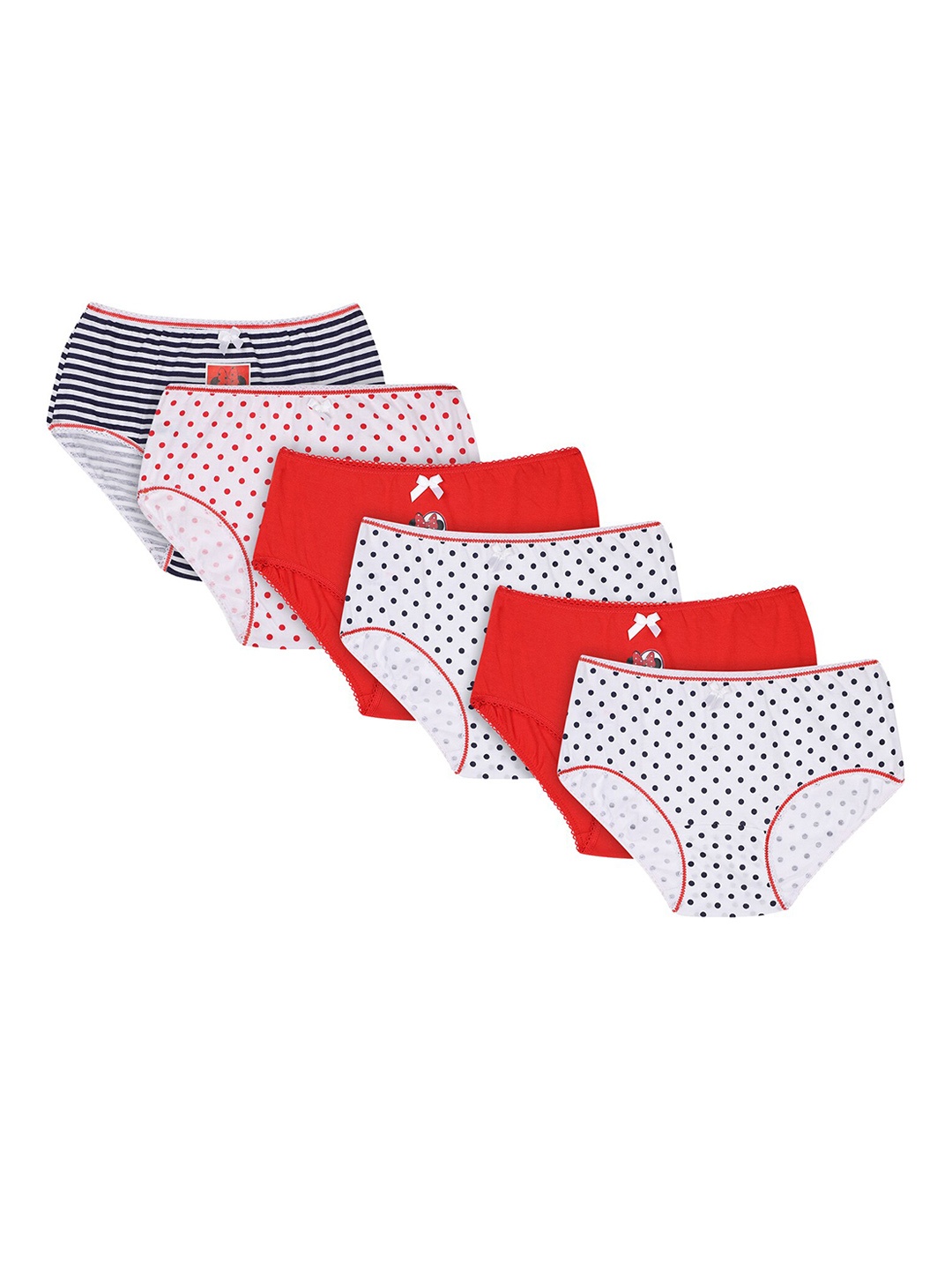 

Bodycare Kids Girls Pack Of 6 Assorted Minnie & Friends Print Cotton Hipster Briefs