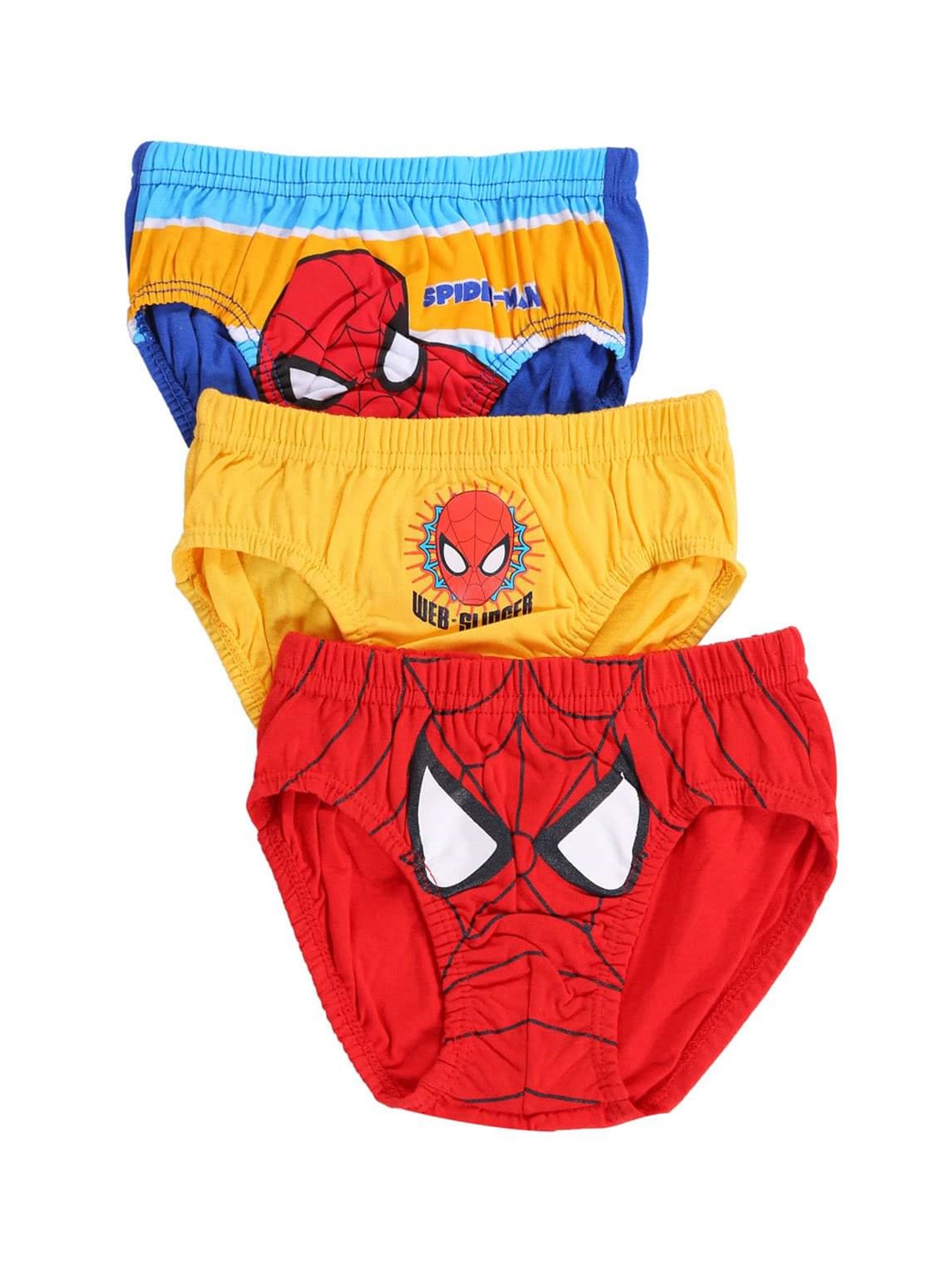 Bodycare Kids Boys Pack Of 3 Assorted Spiderman Printed Cotton Briefs