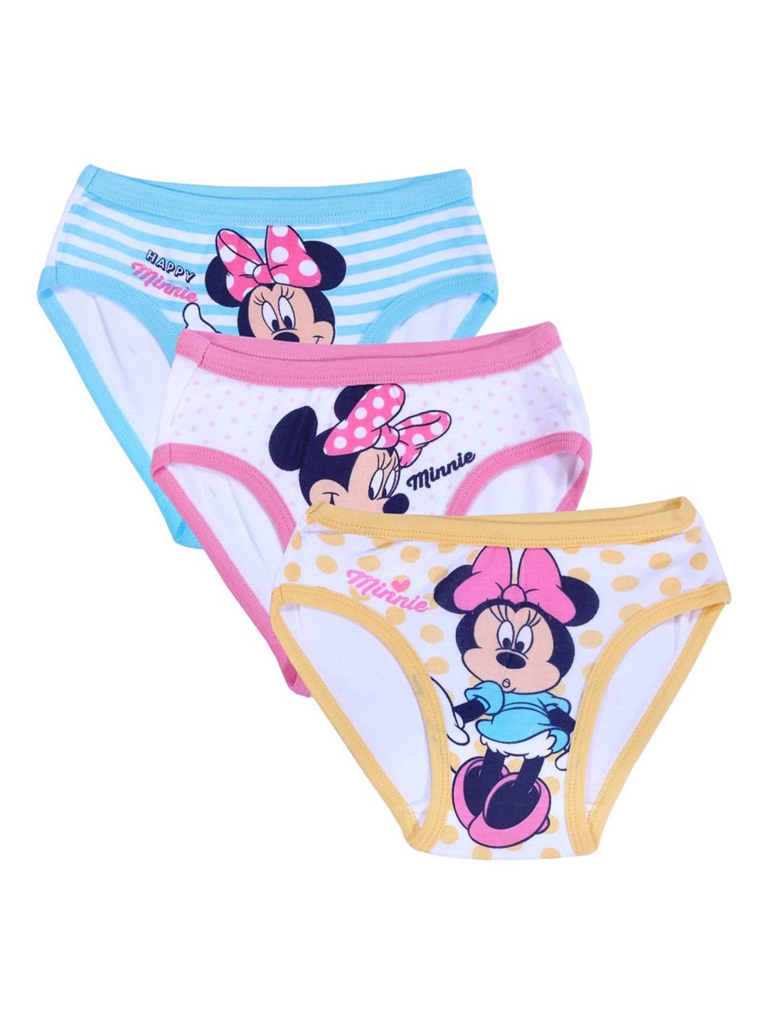 

Bodycare Kids Girls Pack Of 3 Assorted Minnie Mouse Briefs