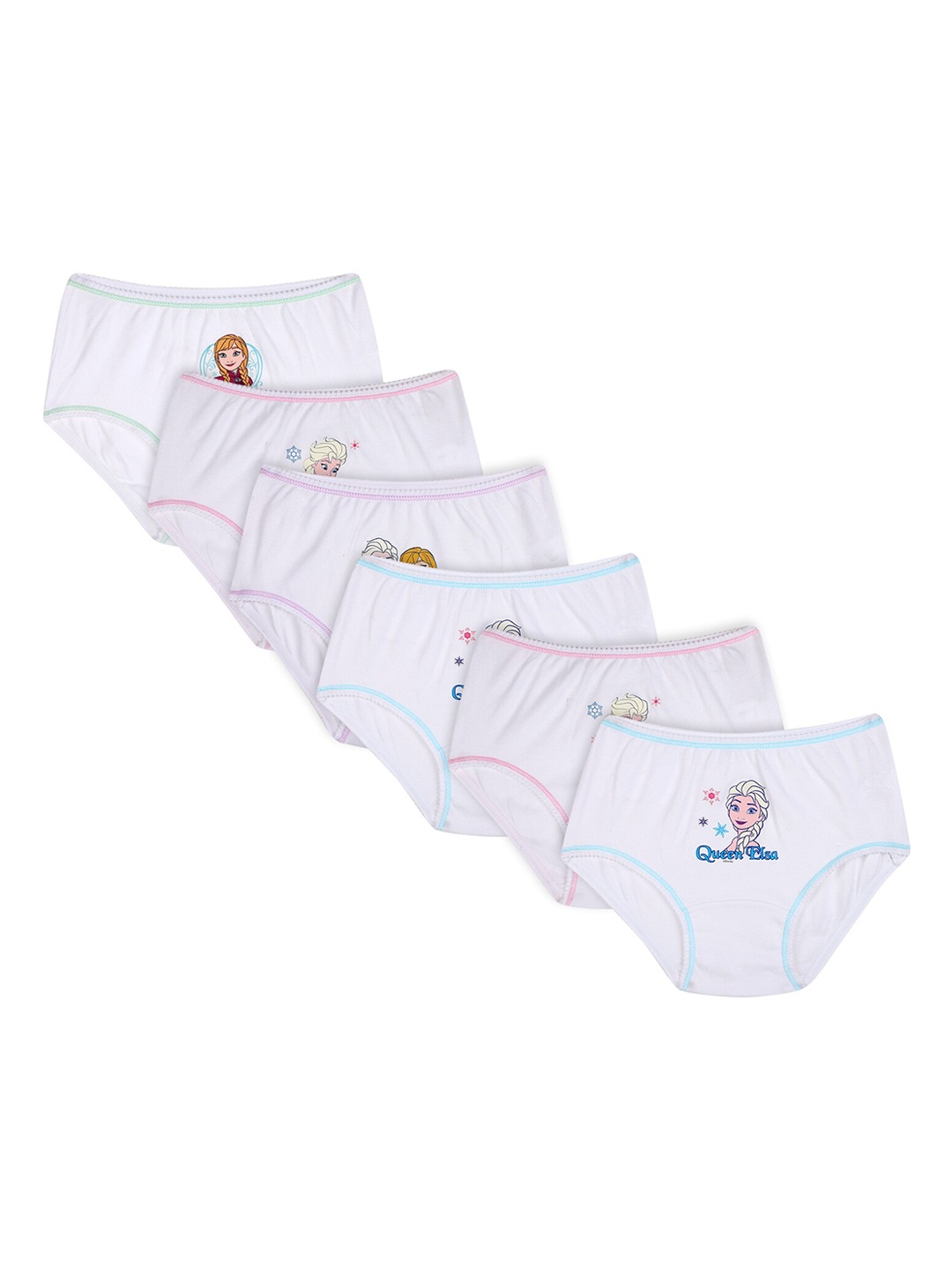 

Bodycare Kids Girls Pack Of 6 Assorted Frozen Print Cotton Hipster Briefs, White