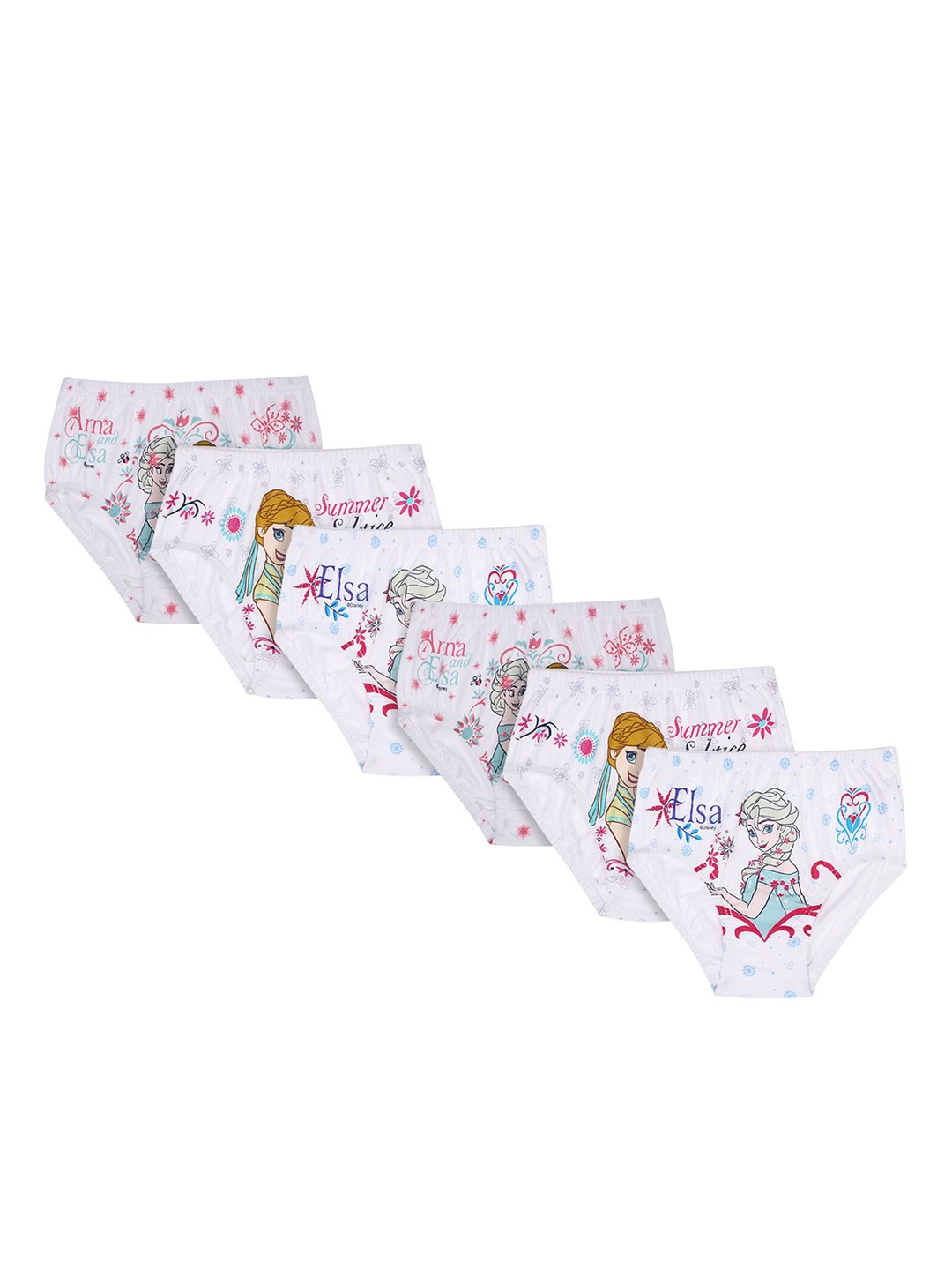 

Bodycare Girls Assorted Pack Of 6 Frozen Printed Hipster Briefs