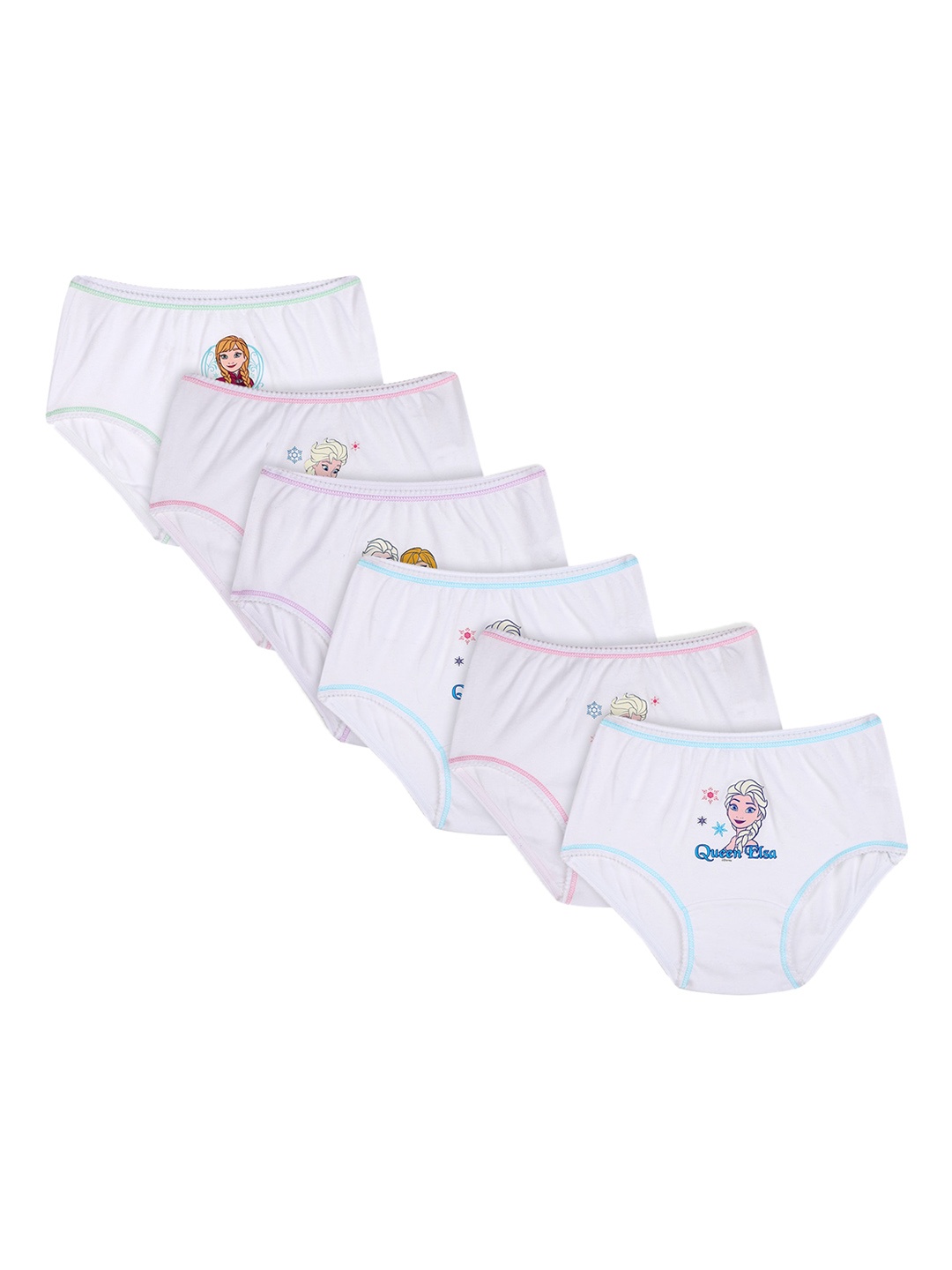 

Bodycare Girls Assorted Pack Of 6 Frozen Printed Hipster Briefs