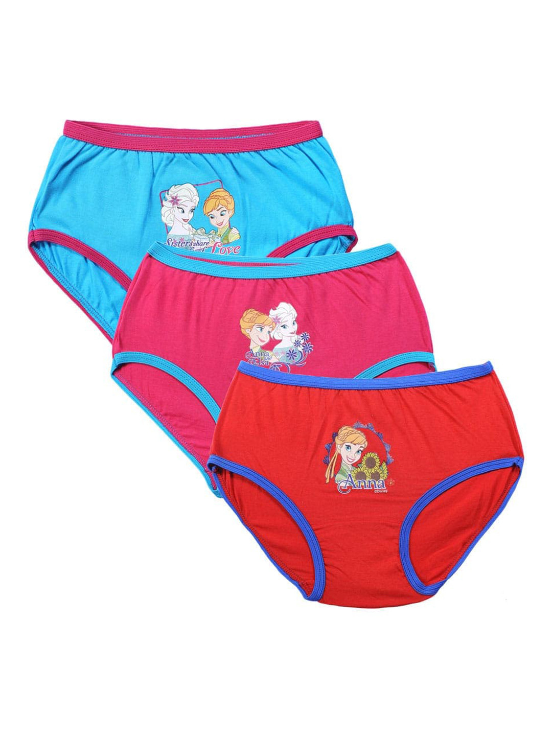 

Bodycare Kids Girls Pack Of 3 Assorted Frozen Printed Cotton Hipster Briefs