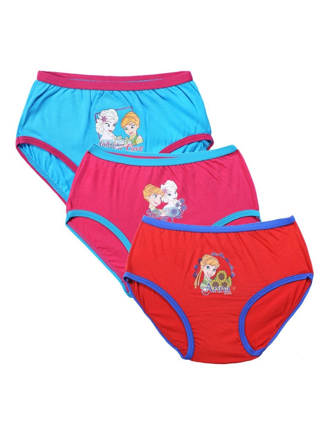 

Bodycare Kids Girls Pack of 3 FROZEN Assorted Cotton Hipster Briefs