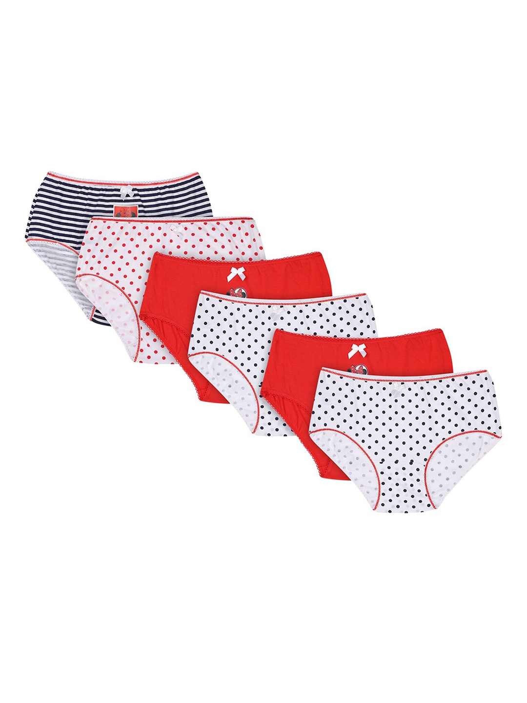 

Bodycare Kids Girls Pack of 6 Assorted Printed Hipster Briefs
