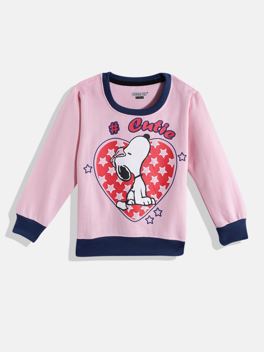 

Eteenz Girls Pure Cotton Peanuts Printed Sweatshirt, Pink