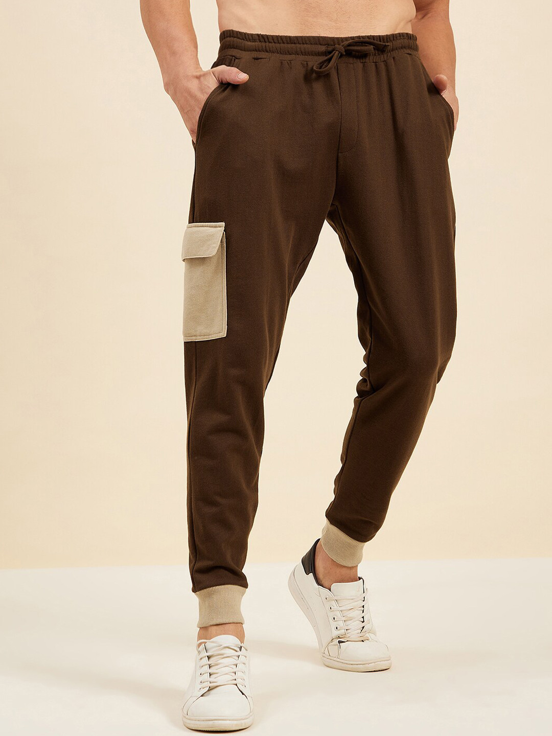 

MASCLN SASSAFRAS Men Brown Solid Joggers