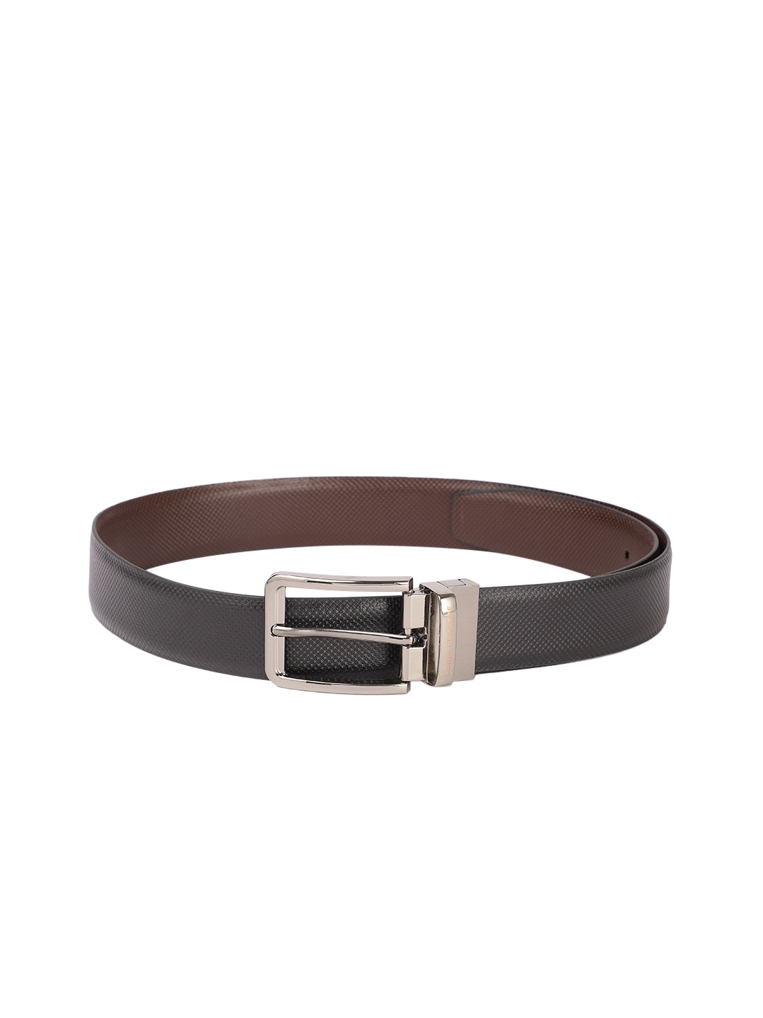 

Louis Philippe Men Black & Brown Textured Reversible Leather Belt