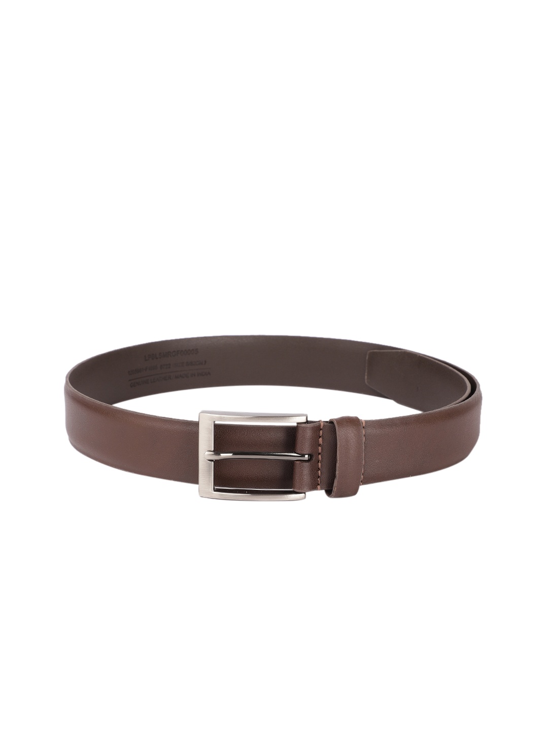 

Louis Philippe Men Brown Solid Leather Belt