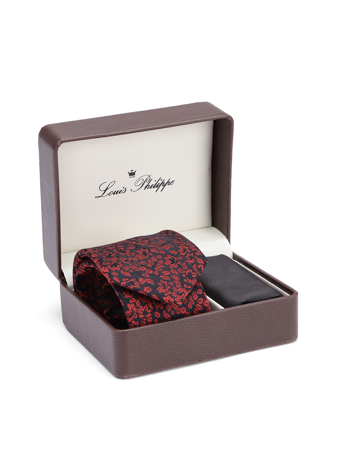 

Louis Philippe Men Red Printed Accessory Gift Set