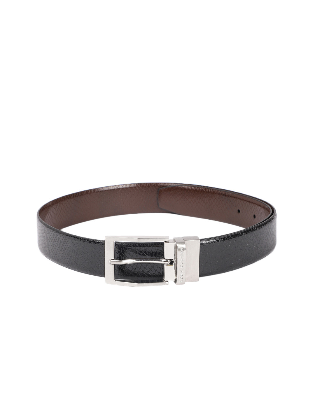 

Louis Philippe Men Black & Brown Textured Leather Reversible Belt