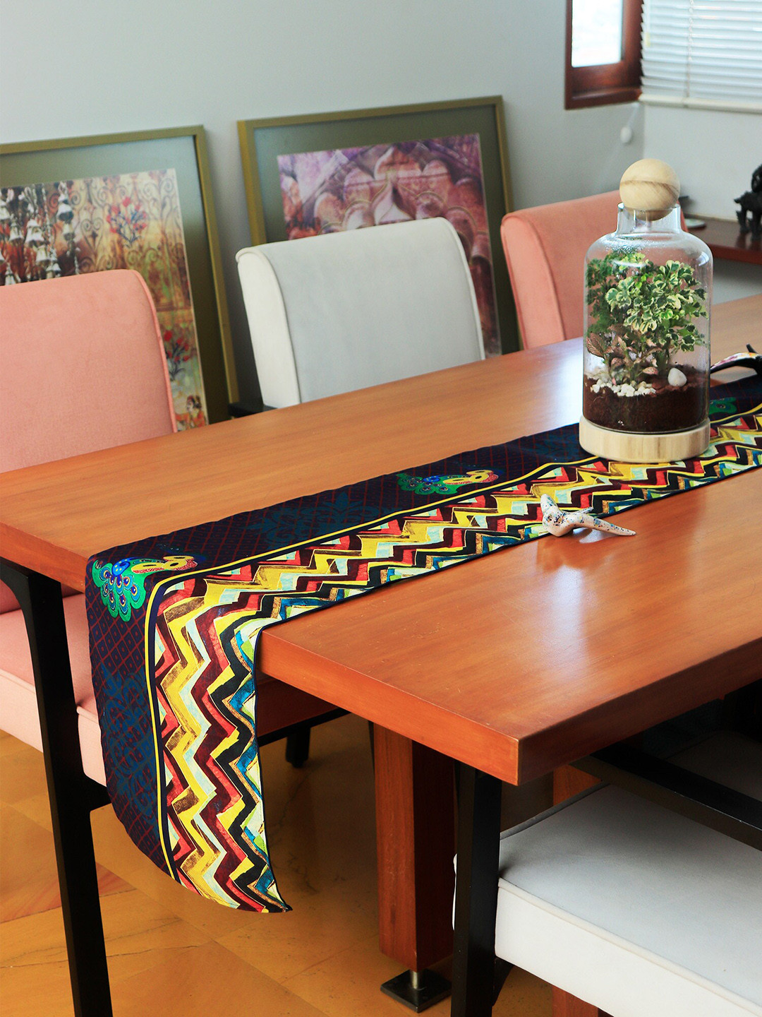 

ZEBA Blue Abstract Digital Printed Table Runners