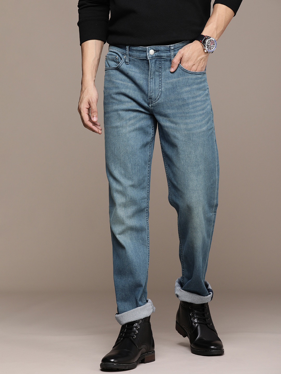 

Calvin Klein Jeans Men Blue Skinny Fit Light Fade Stretchable Jeans
