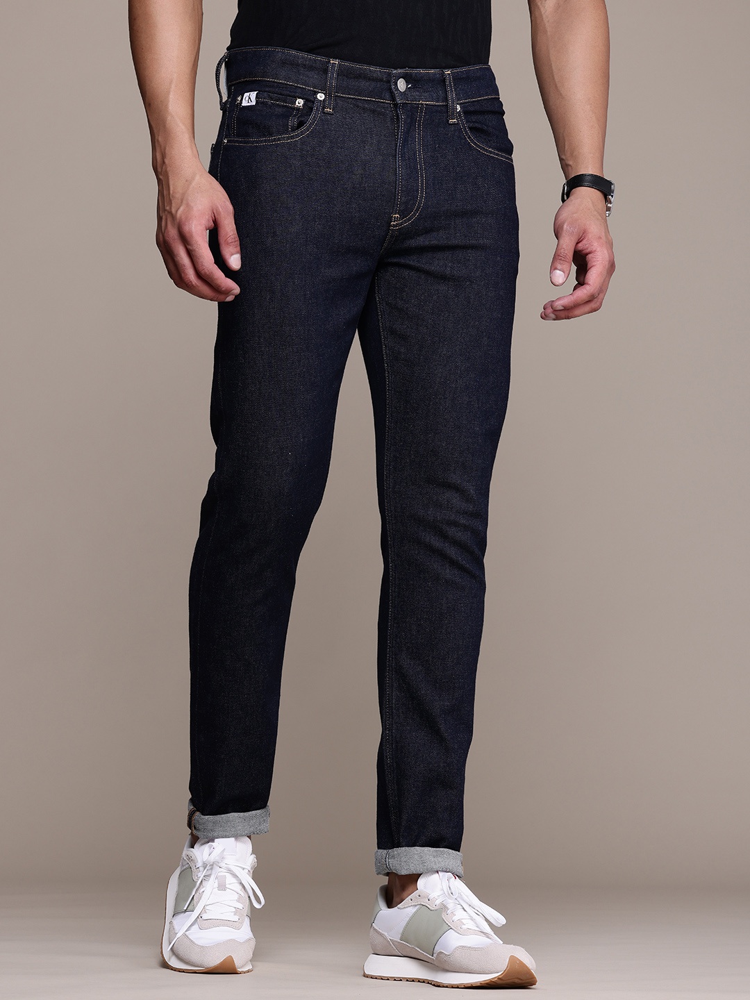 

Calvin Klein Jeans Men Slim Tapered Fit Stretchable Jeans, Blue