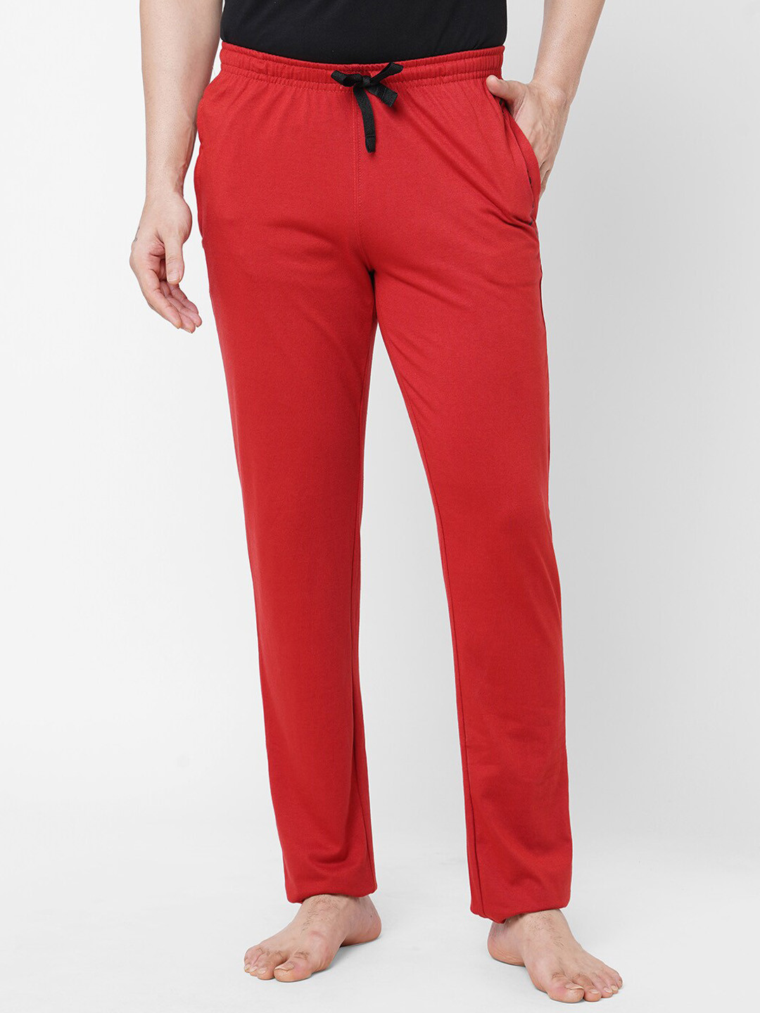 

Sweet Dreams Men Plus size Rust Solid Cotton Lounge Pant