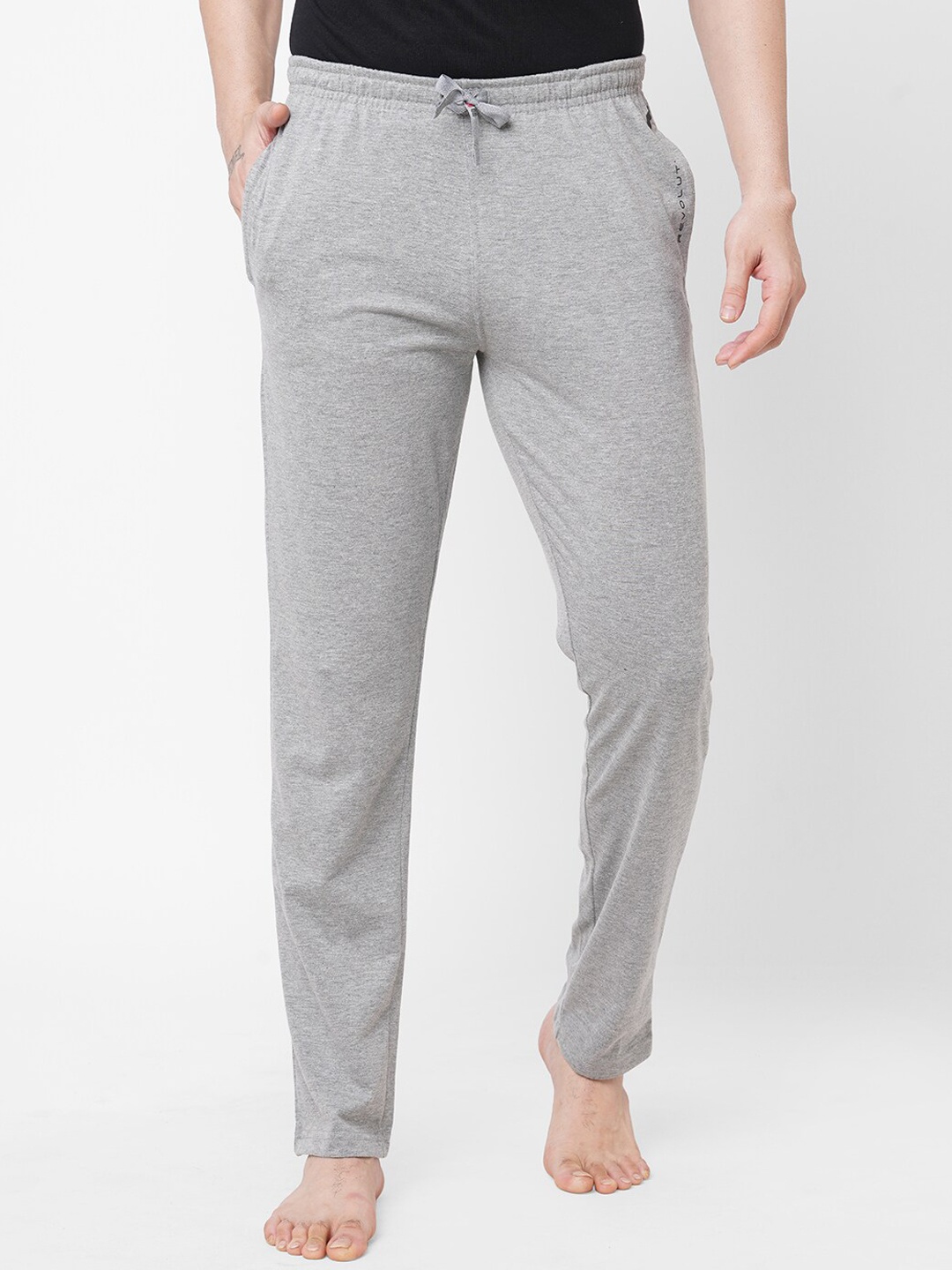 

Sweet Dreams Men Grey Melange Solid Lounge Pants