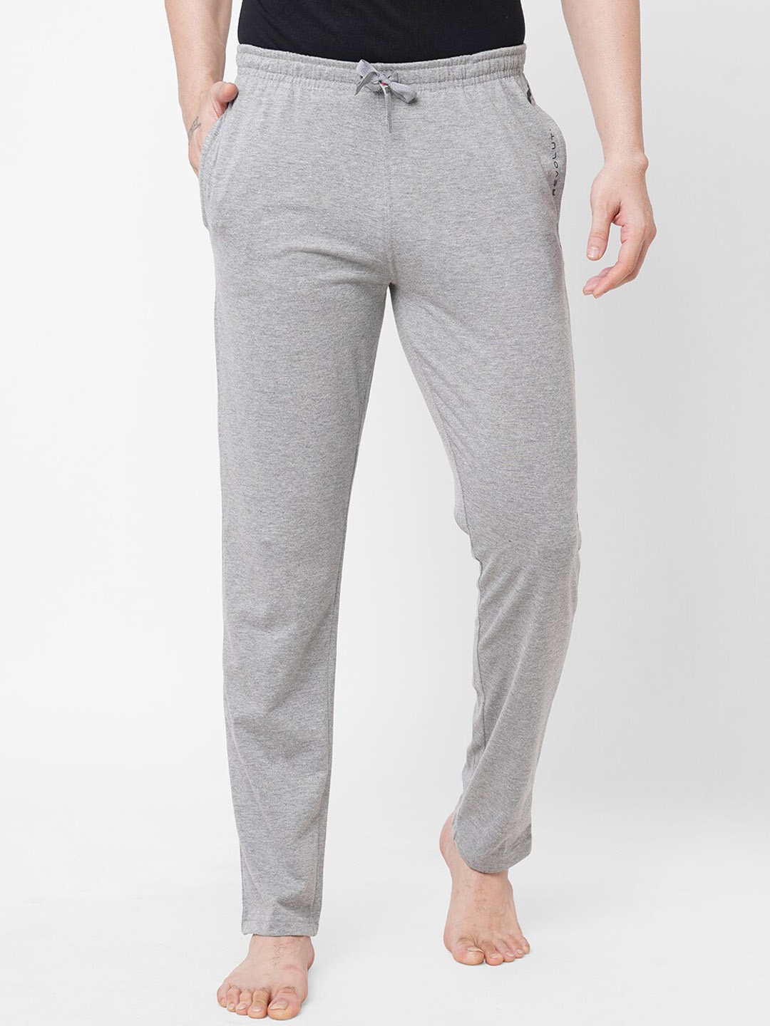 

Sweet Dreams Men Grey Melange Solid Lounge Pant