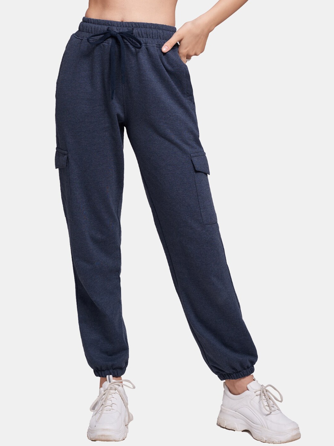 

The Souled Store Women Navy Blue Solid Joggers