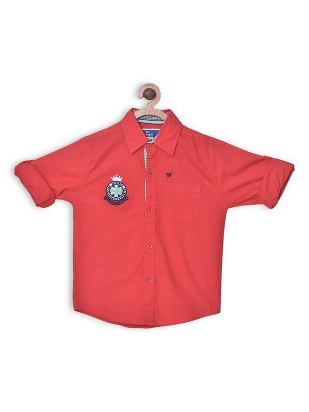 

612League Boys Red Classic Casual Shirt